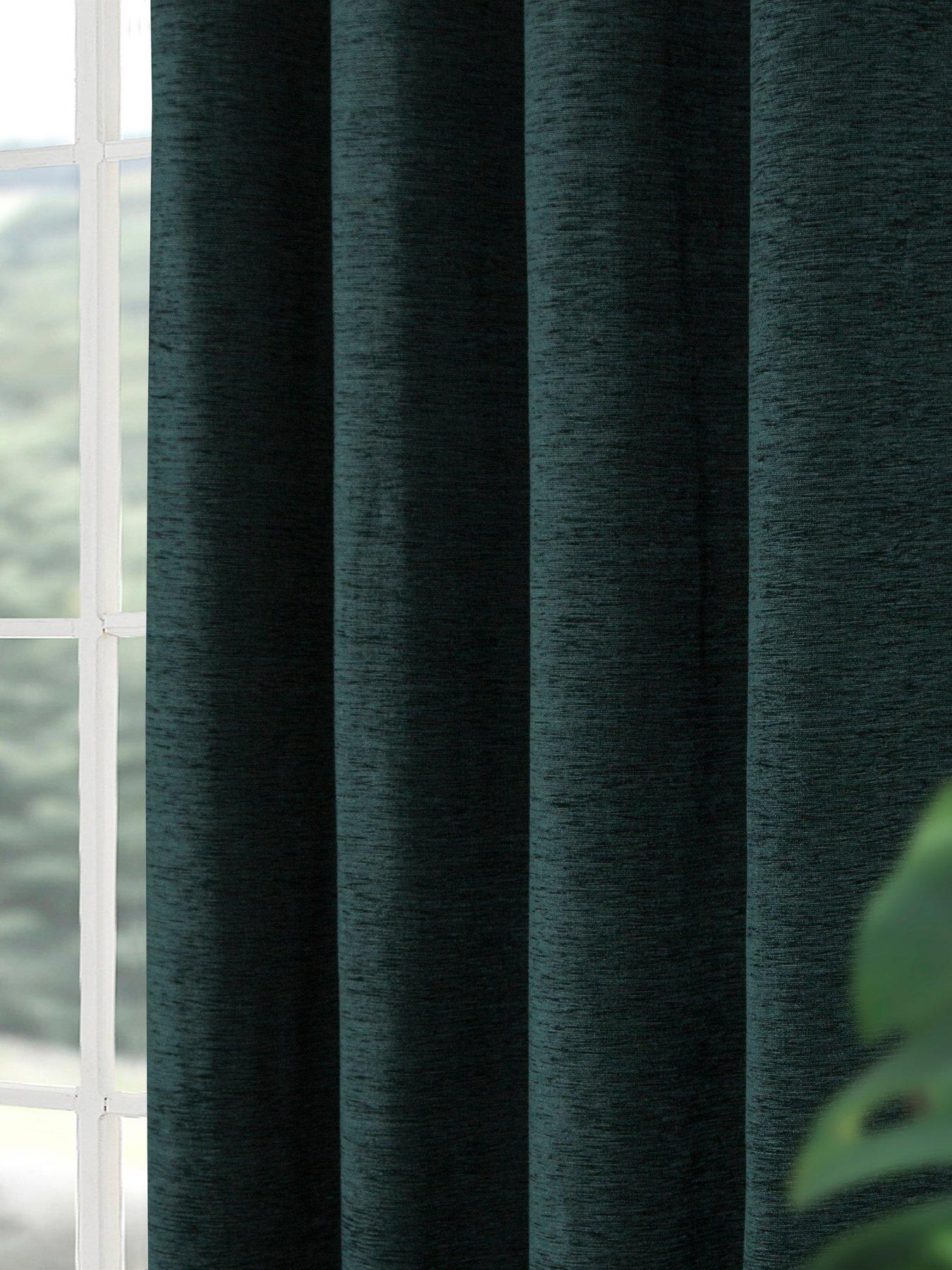 very-home-canterbury-chenille-lined-eyelet-curtains