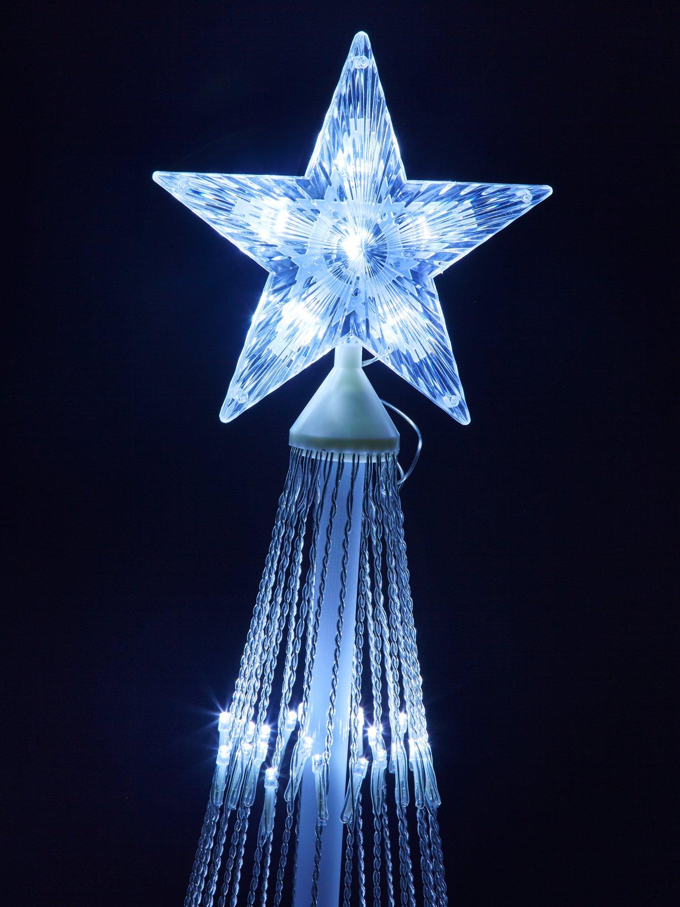 very-home-6ft-white-waterfall-led-outdoor-christmas-tree-lightdetail