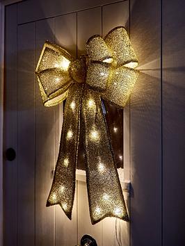gold-litnbspdoor-bow-christmas-decoration