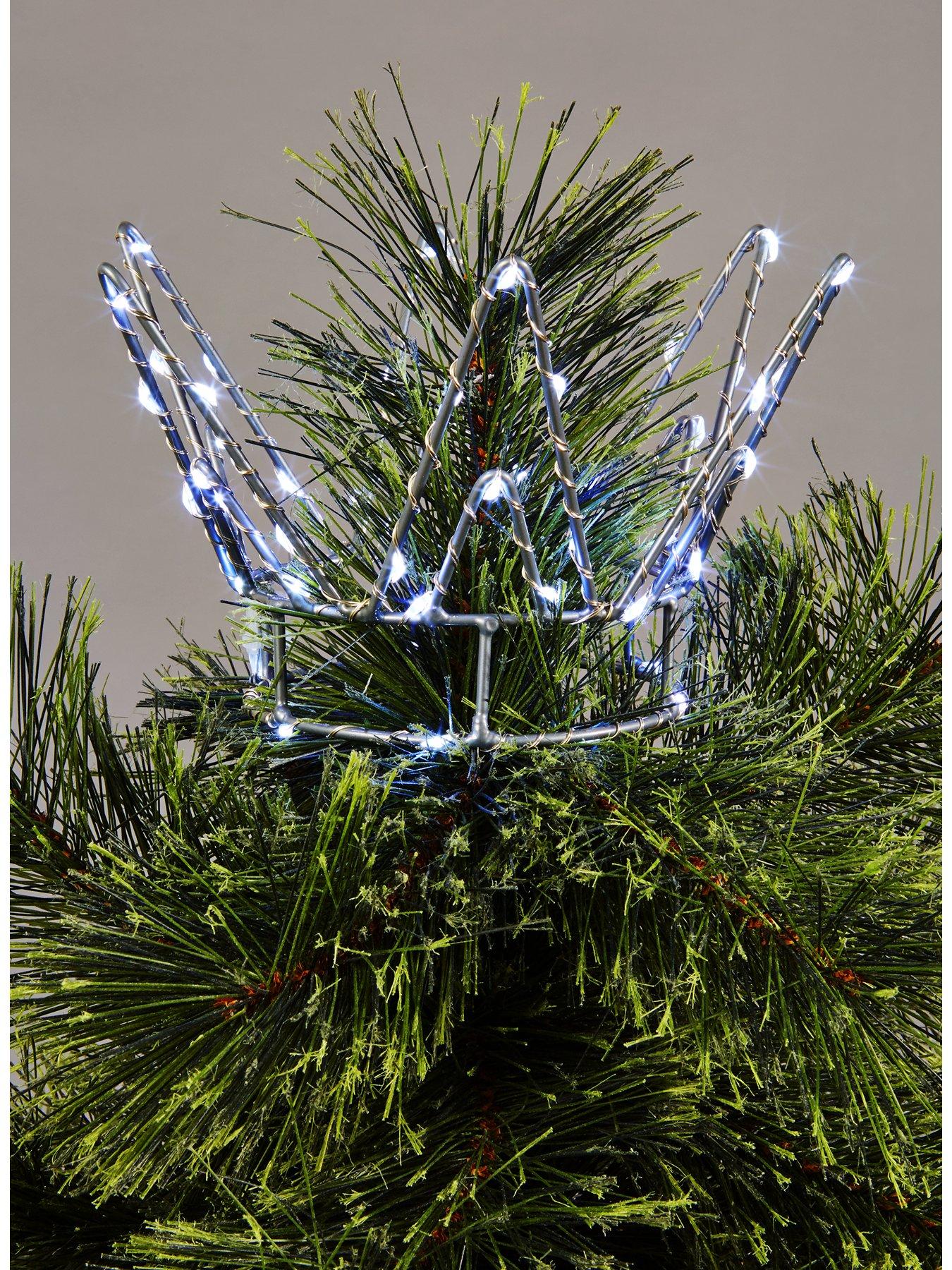 very-home-led-crown-christmas-tree-topper-light-silver