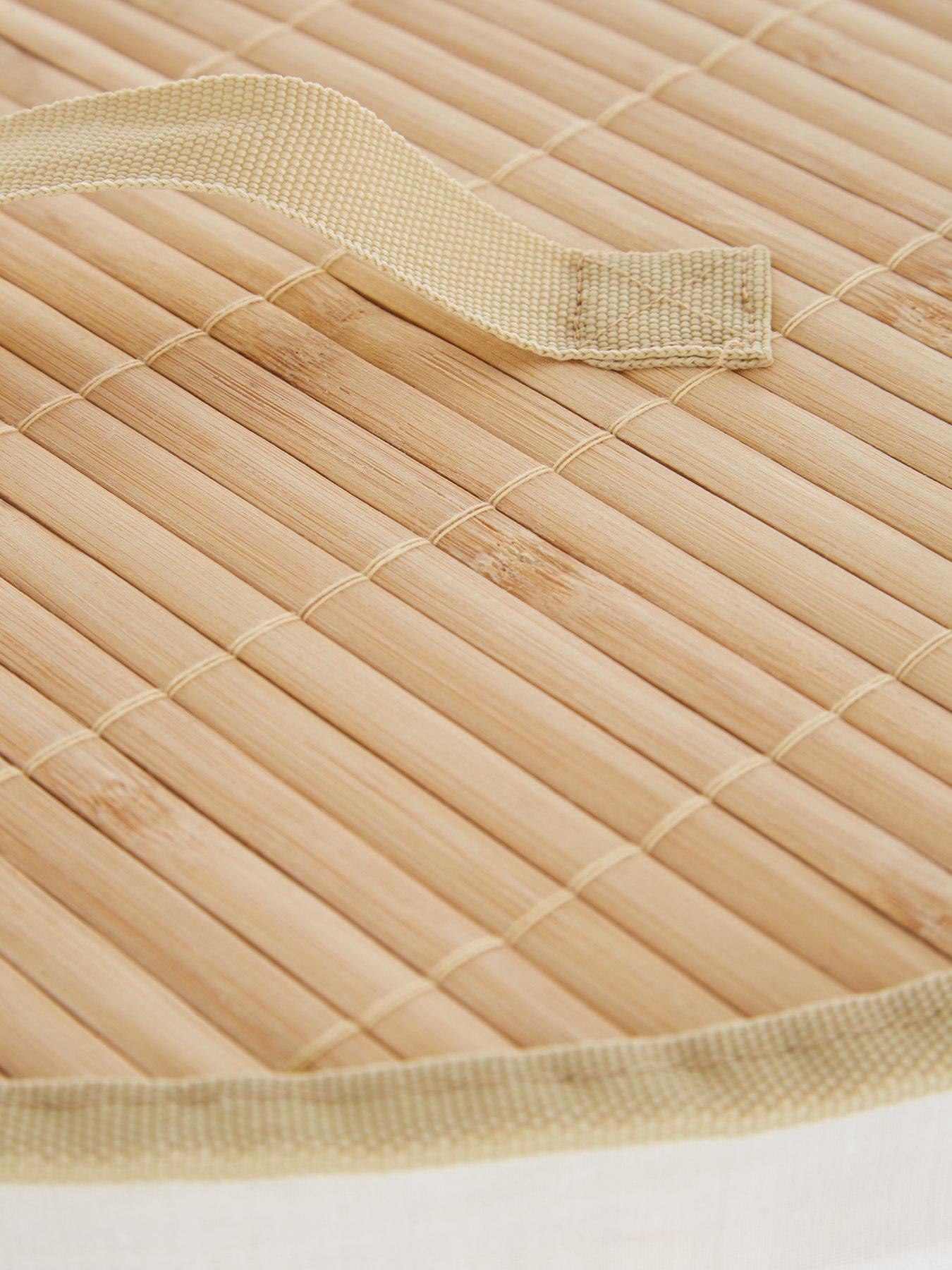 Image 4 of 4 of The Very Collection Bamboo Corner Laundry Hamper