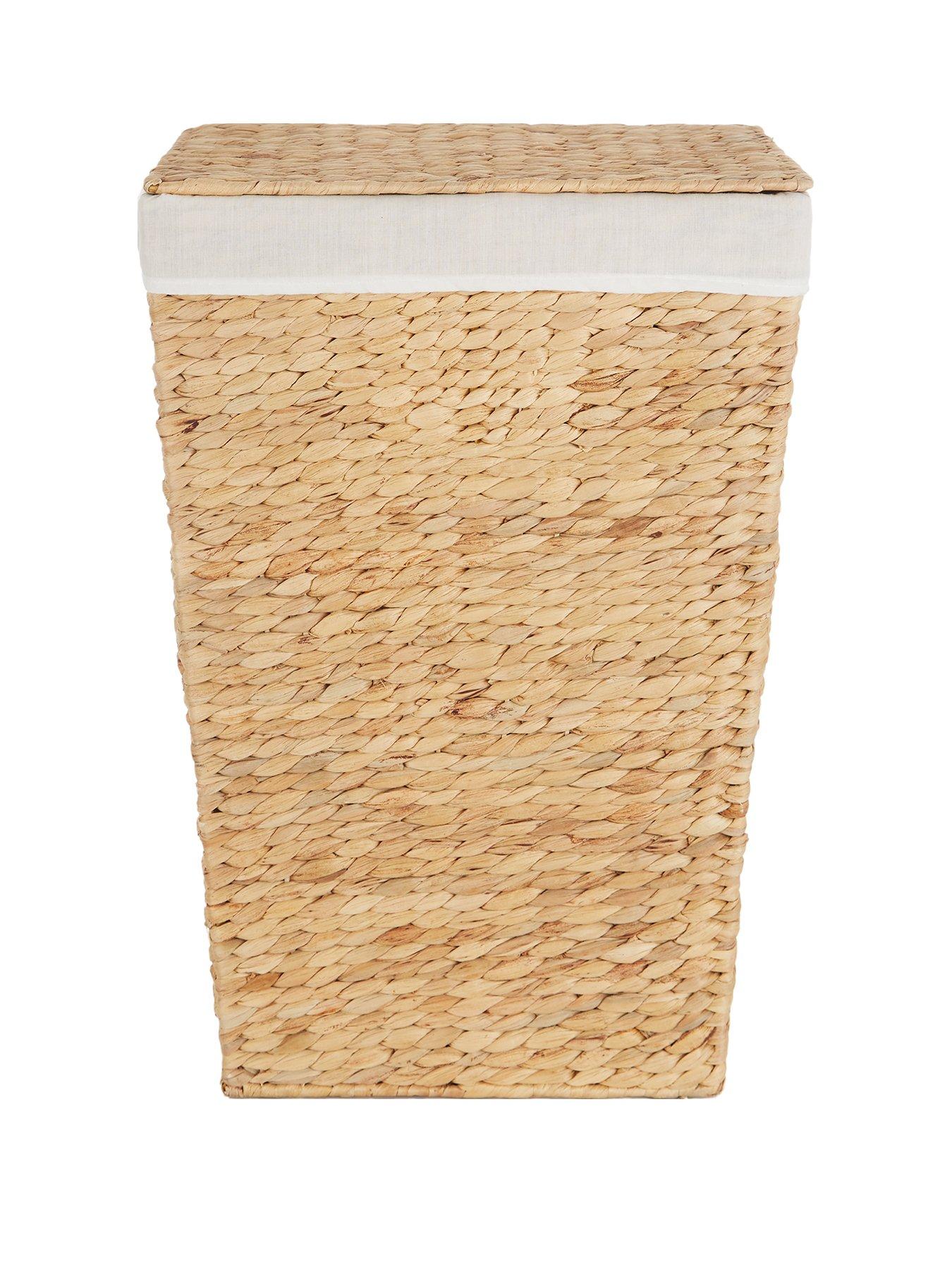 very-home-water-hyacinth-rectangular-laundry-hamper