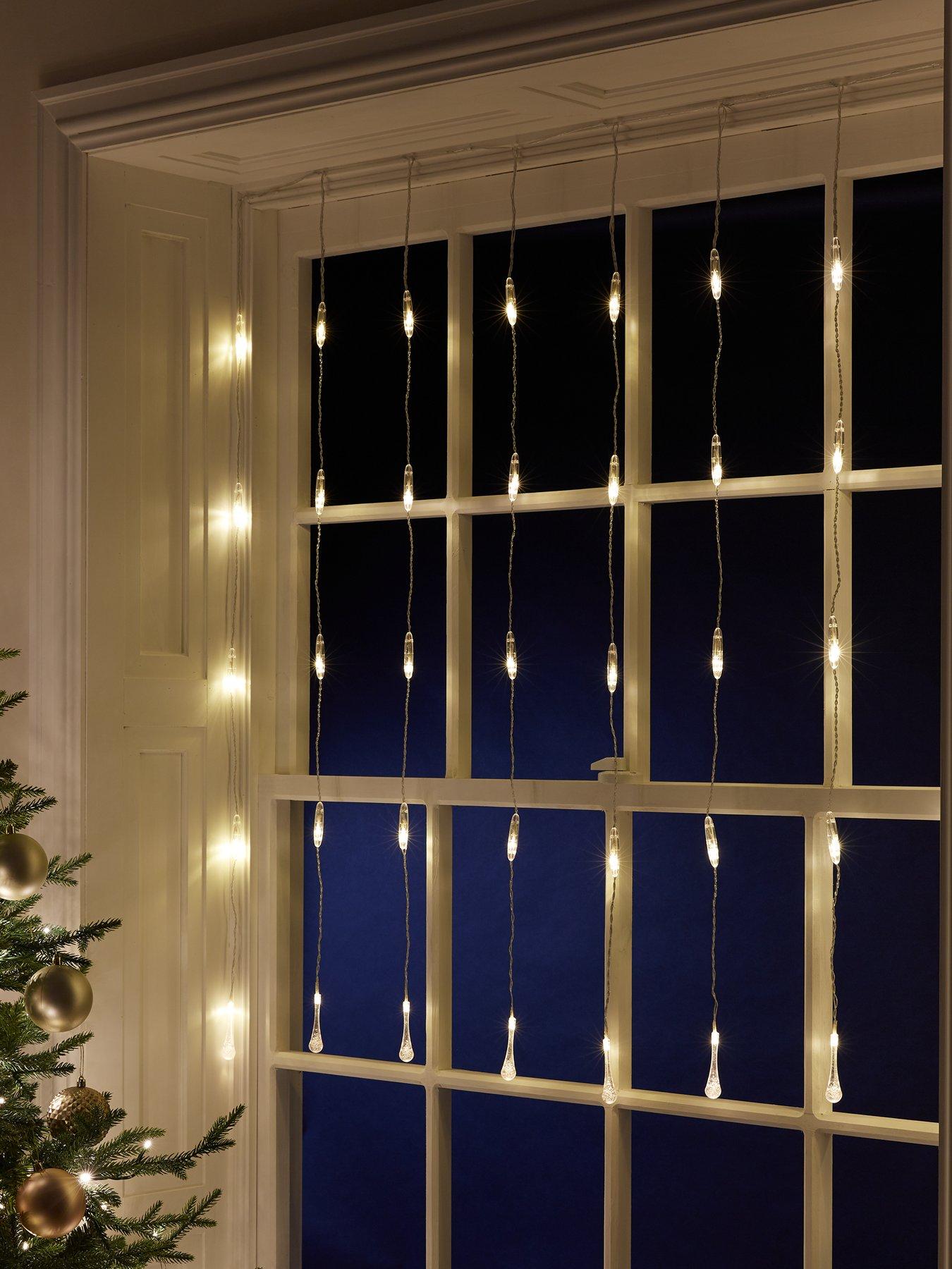 Very Home Snowing Christmas Curtain Light