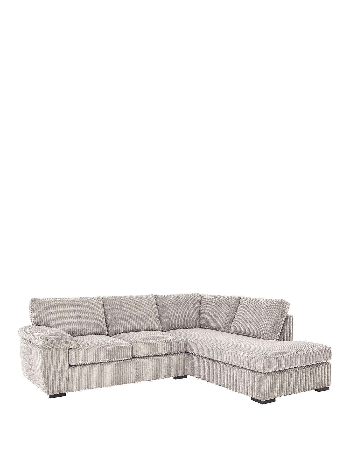 Image 2 of 5 of Very Home Amalfi Standard Back Fabric Right Hand Corner Chaise Sofa - Silver - FSC&reg; Certified