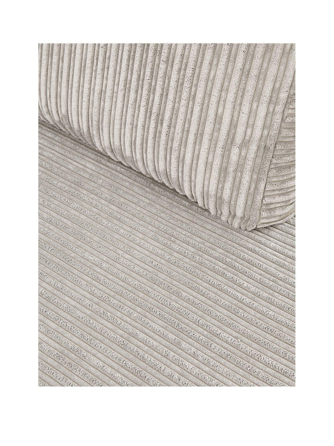 Image 3 of 5 of Very Home Amalfi Standard Back Fabric Right Hand Corner Chaise Sofa - Silver - FSC&reg; Certified