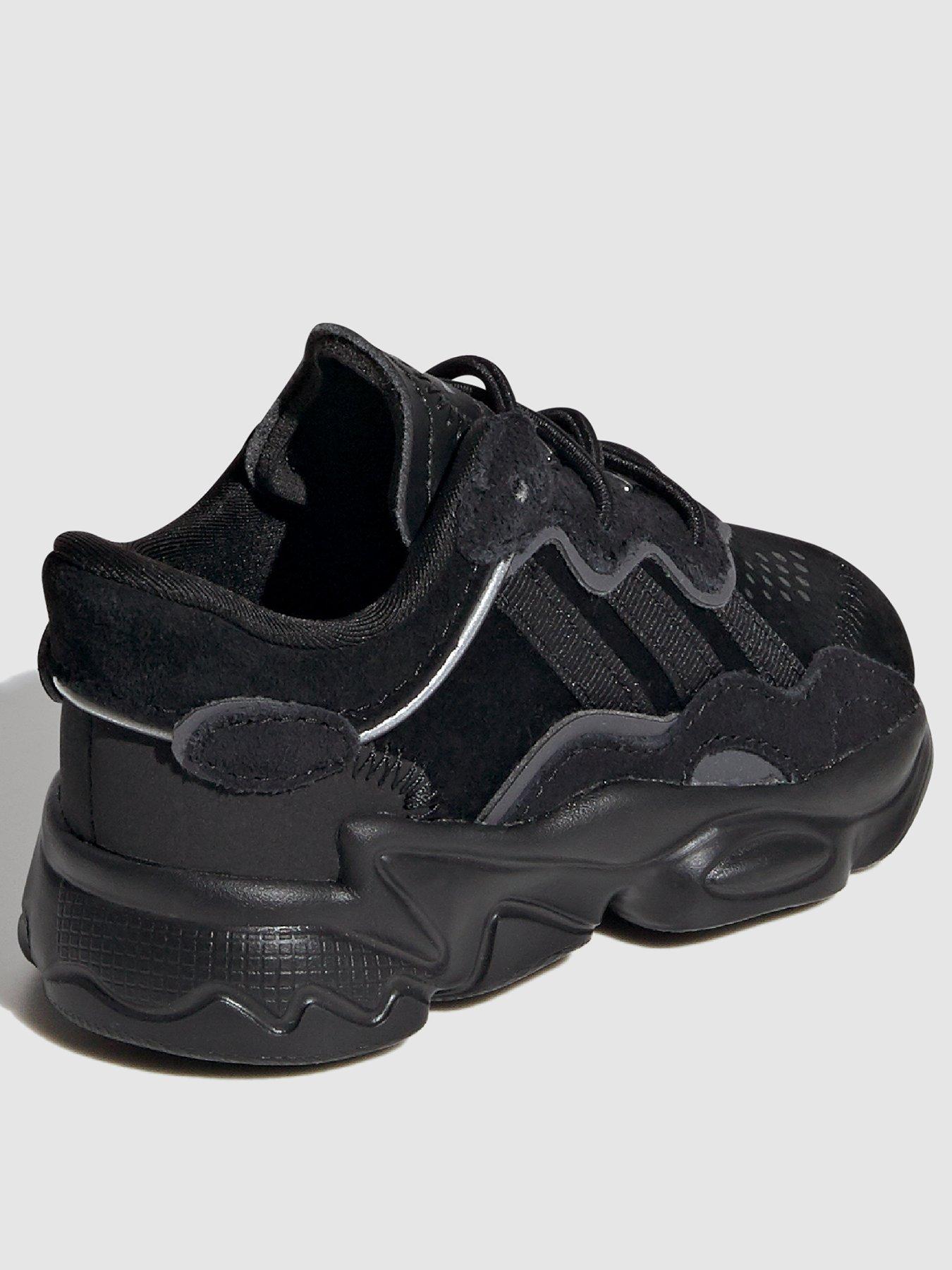 adidas-originals-infant-unisex-ozweego-trainers-blackstillFront