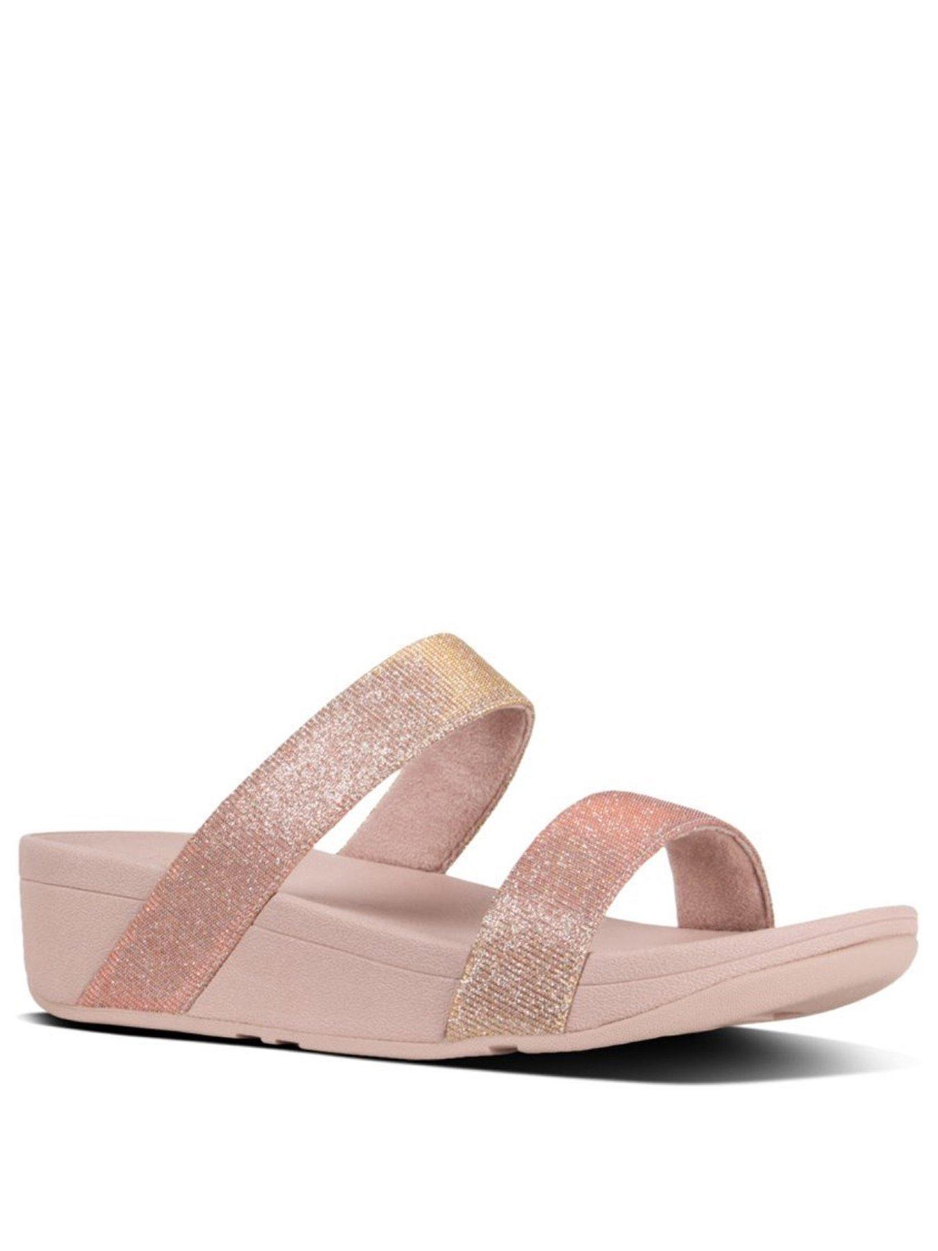 Fitflop lottie discount glitzy rose gold