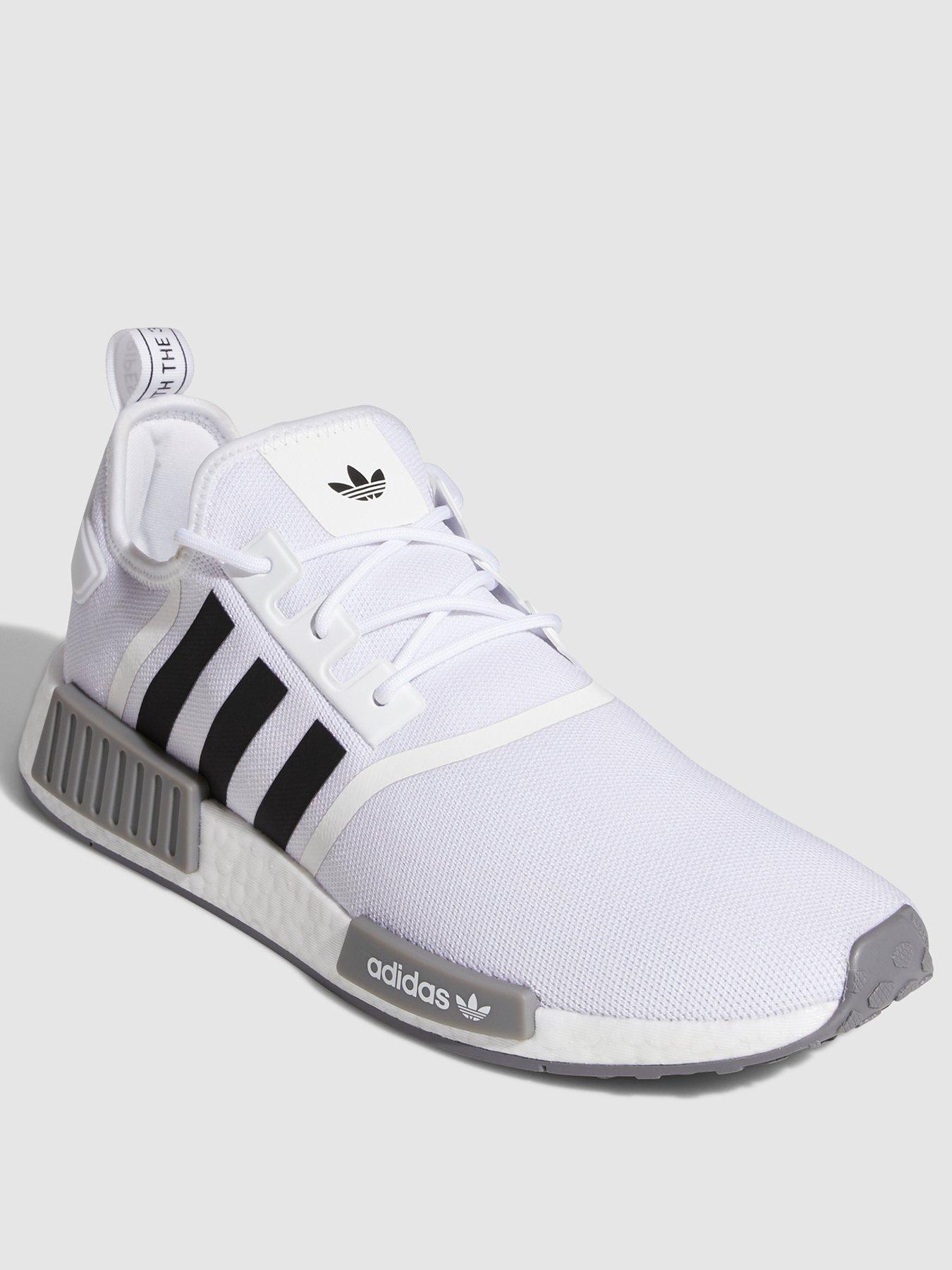 Adidas originals nmd shop r1  men's white/white/black