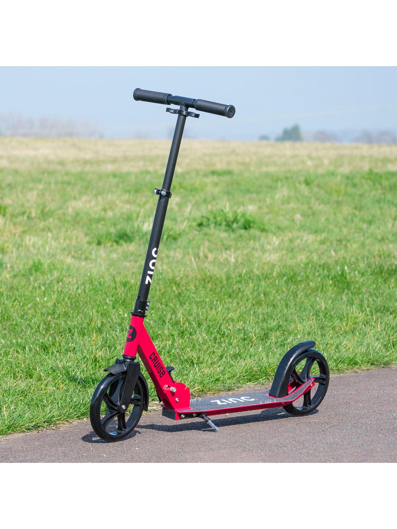 Image 4 of 6 of Zinc Zinc big wheeled folding cruise scooter - Red