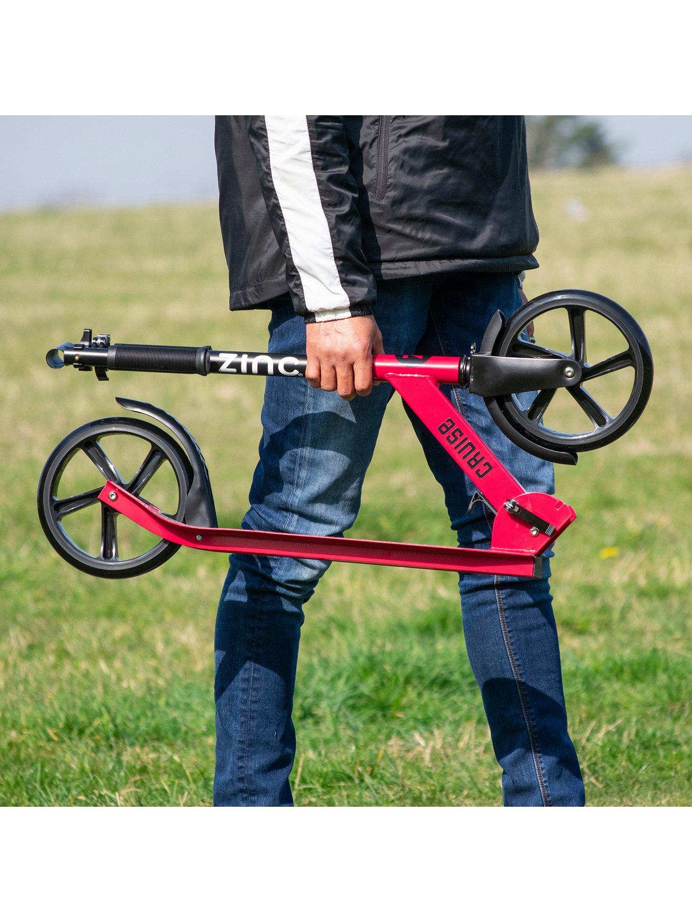 Image 6 of 6 of Zinc Zinc big wheeled folding cruise scooter - Red