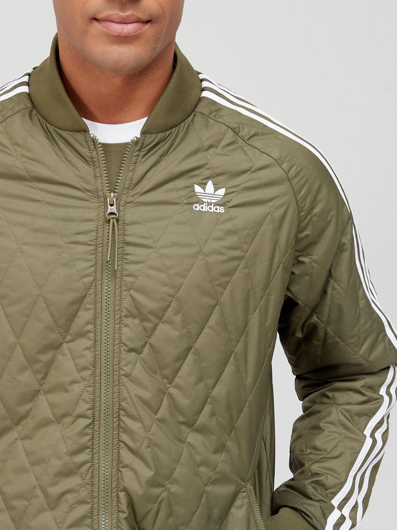 Adidas originals long bomber hotsell jacket khaki