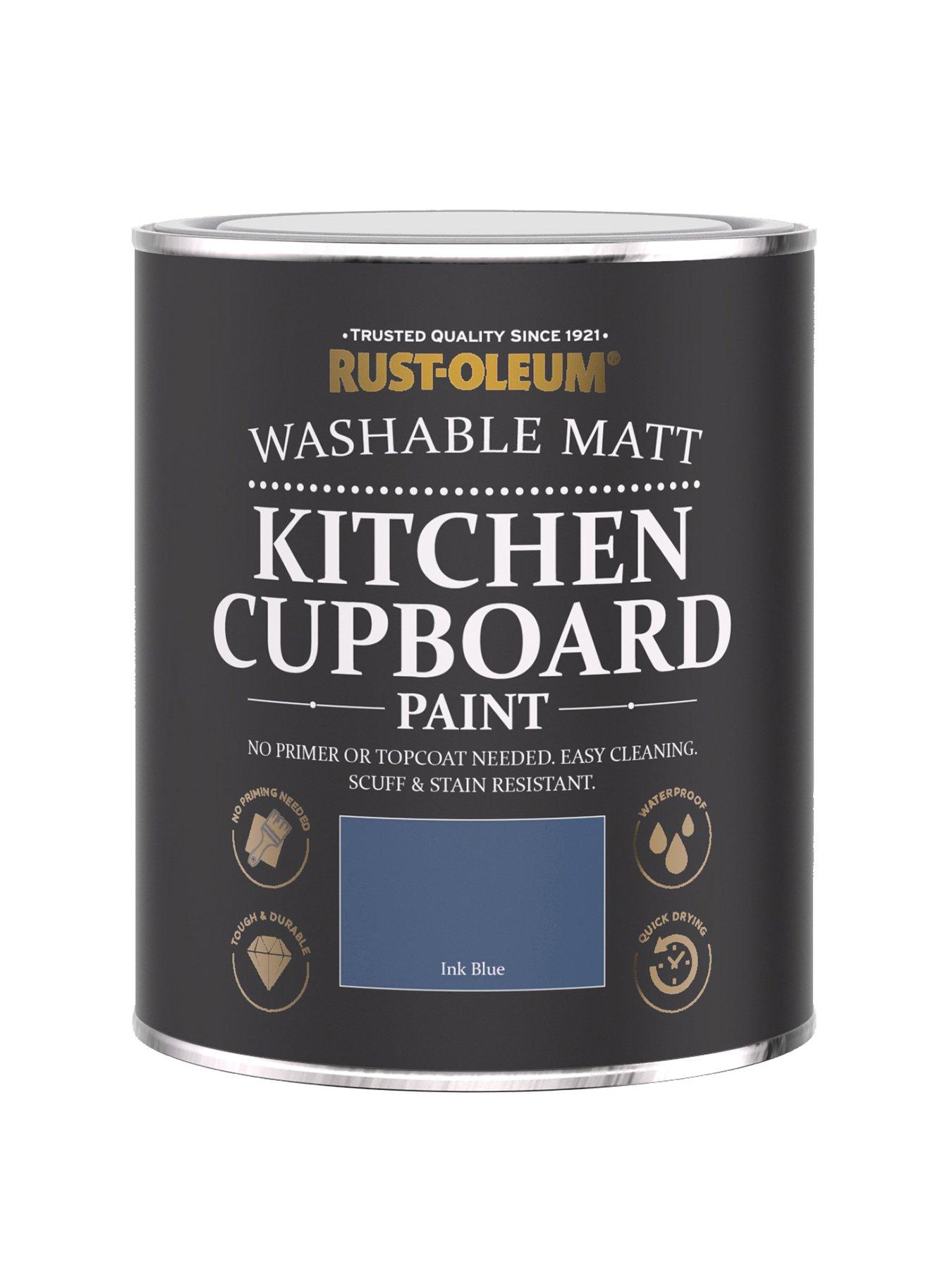 Image 1 of 4 of Rust-Oleum Kitchen Cupboard Paint Ink Blue 750ml