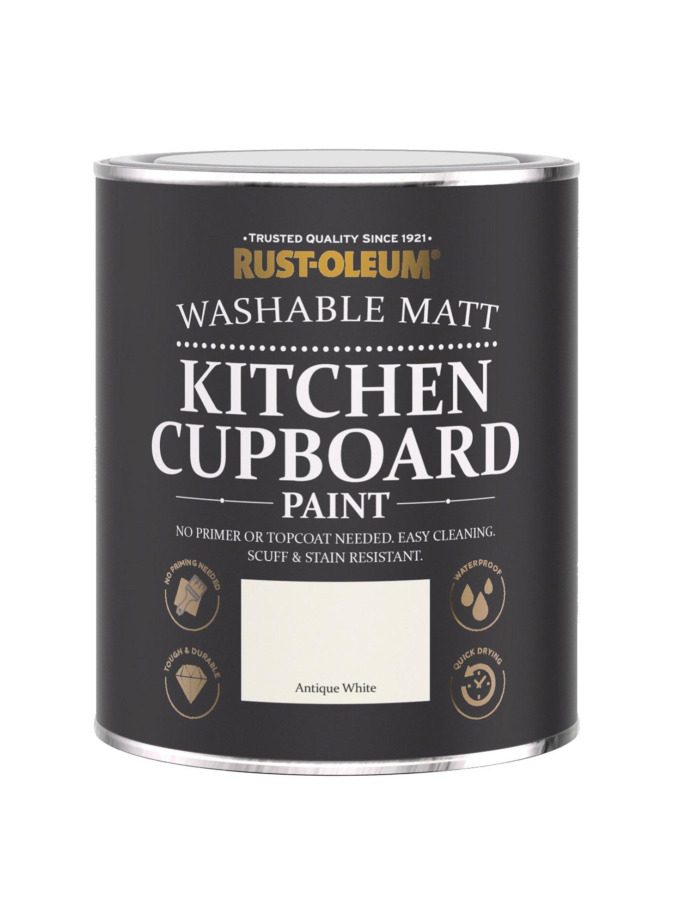 undefined Matt Finish Kitchen Cupboard Paint in Antique White – 750 ml Tin