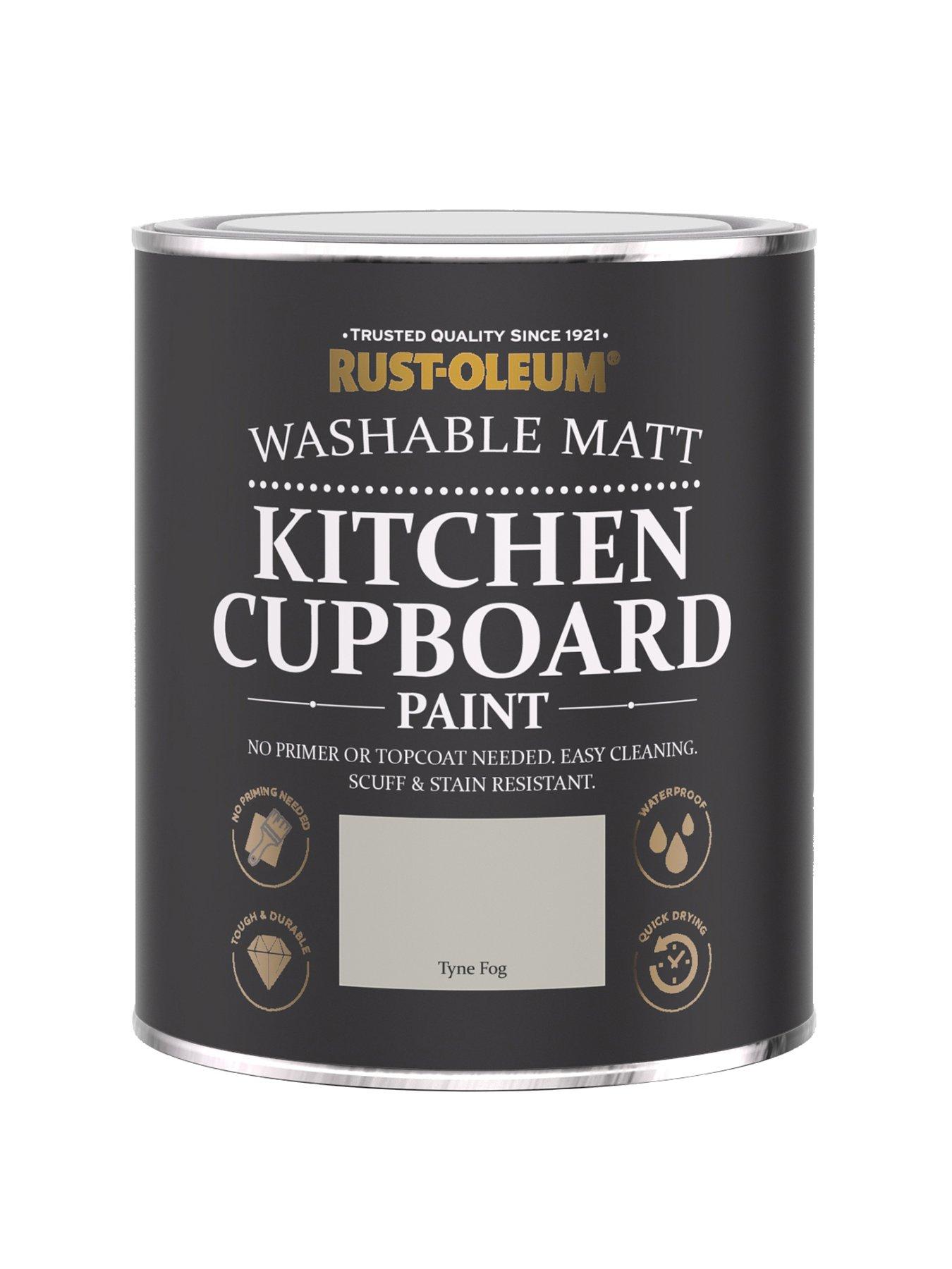 undefined Washable Matt Finish Kitchen Cupboard Paint – Tyne Fog