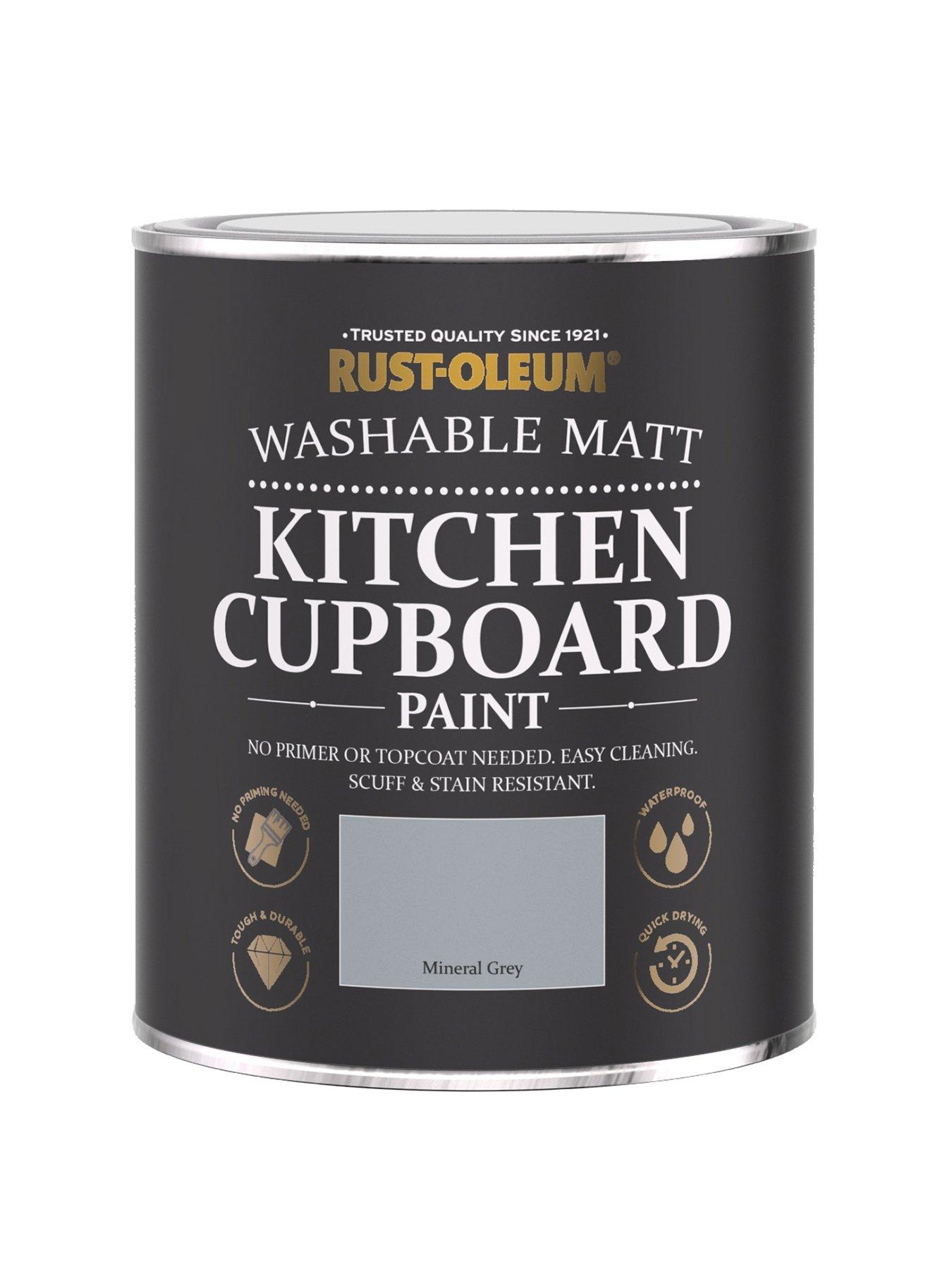 undefined Matt Finish Kitchen Cupboard Paint in Mineral Grey