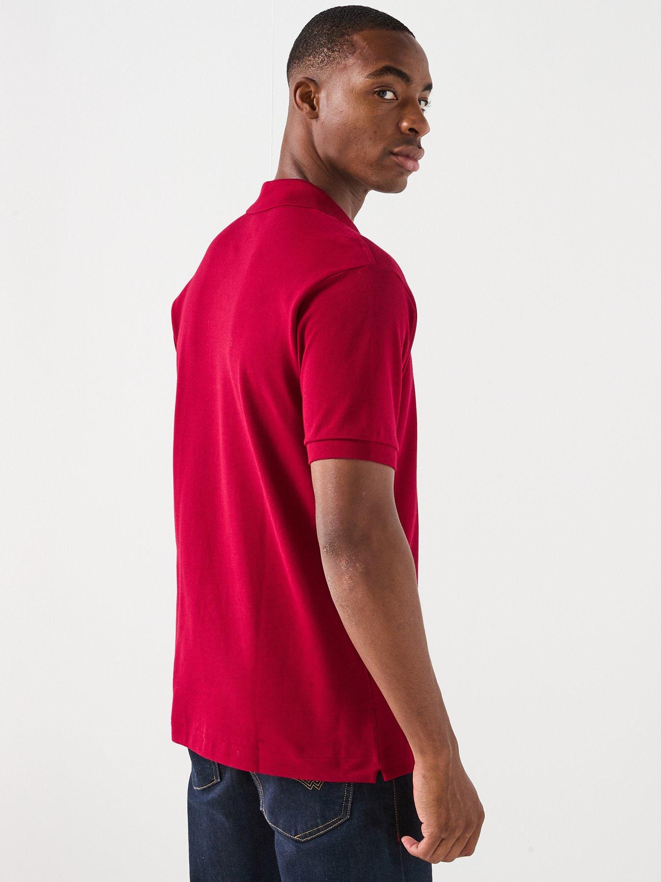Image 2 of 6 of Lacoste L.12.12 Classic Regular Fit Short Sleeve Shirt - Dark Red