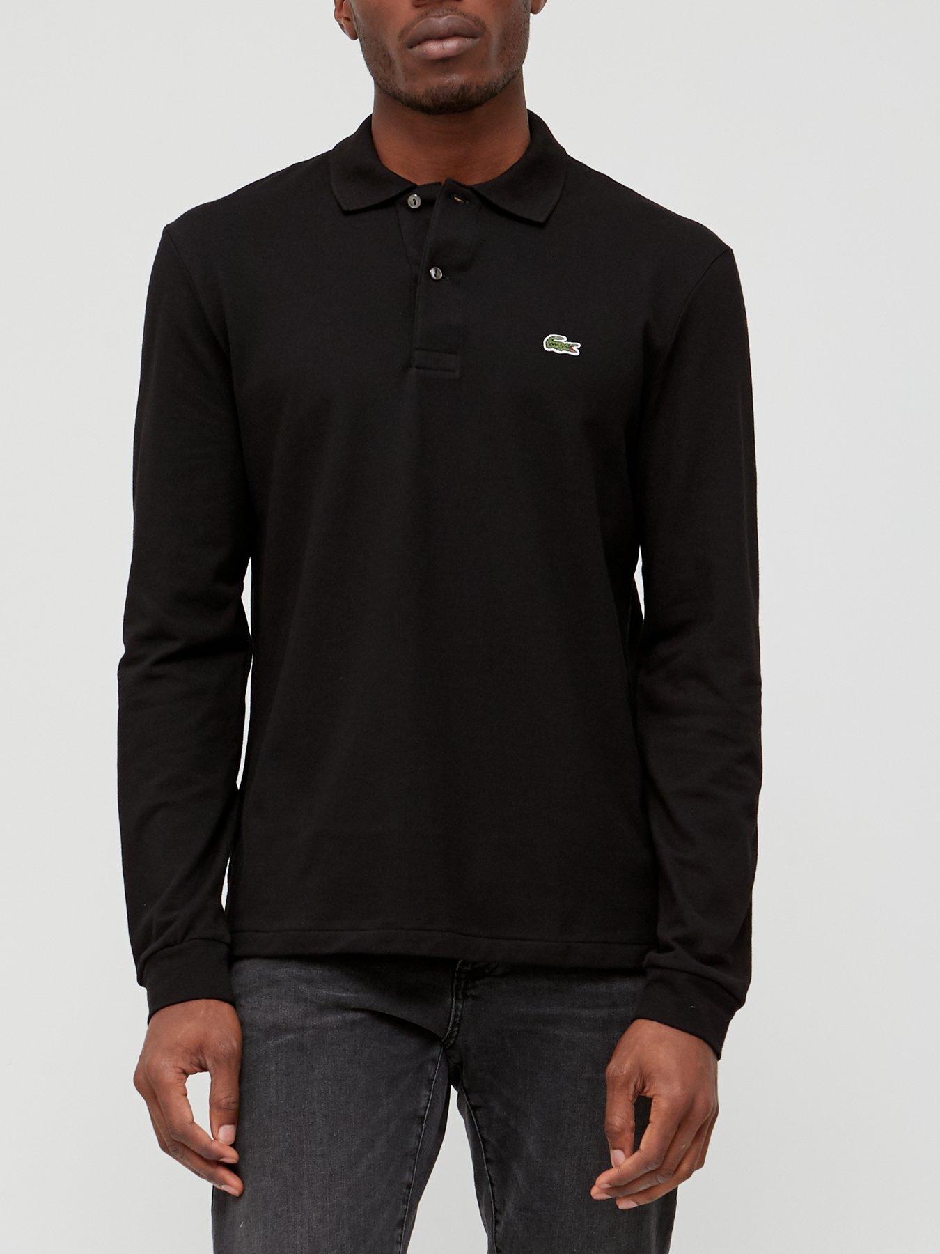 Lacoste Long Sleeve L.12.12 Pique Polo Shirt Black Very Ireland