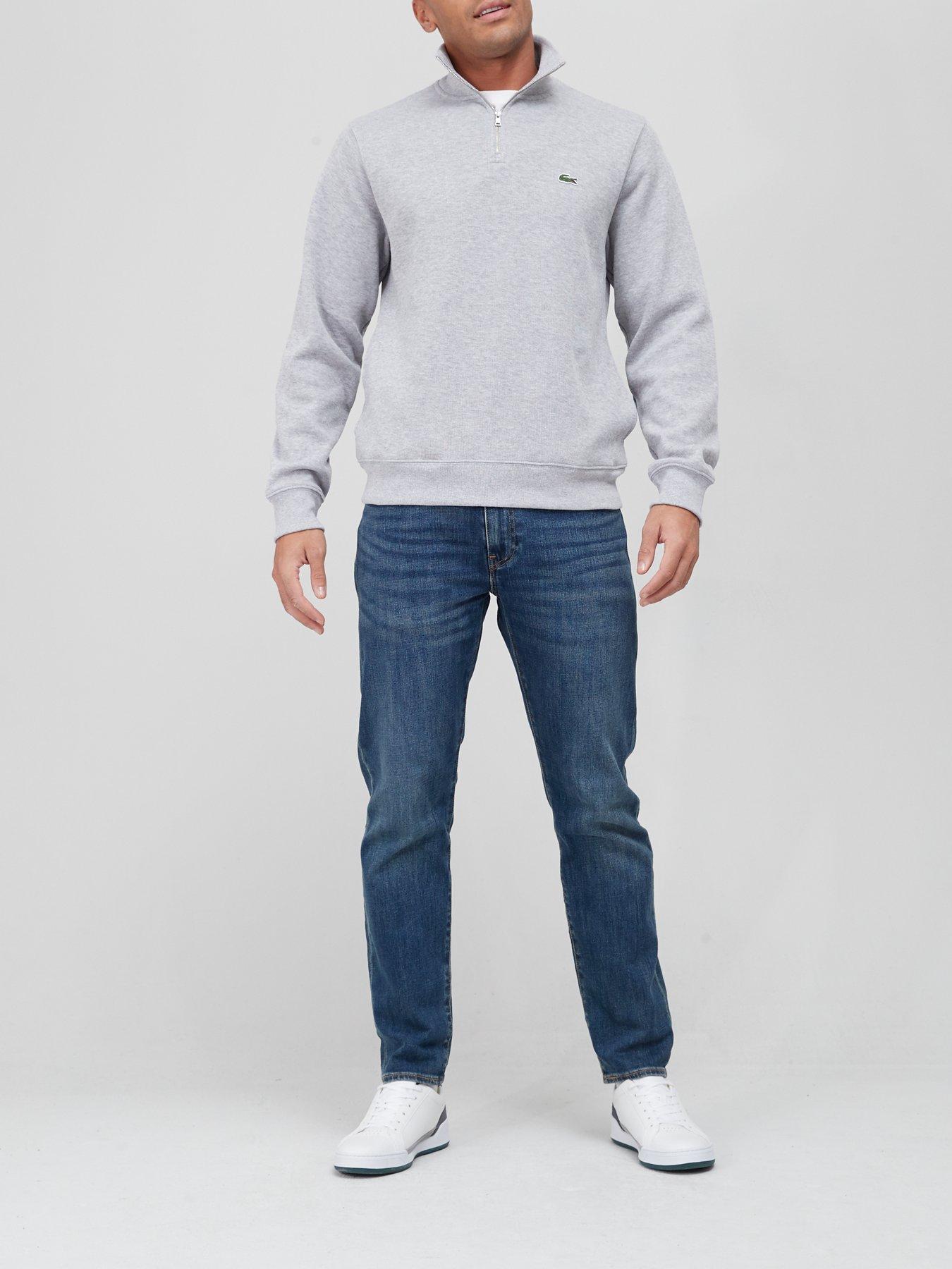 lacoste-fleece-quarter-zip-sweat-top-light-greyback