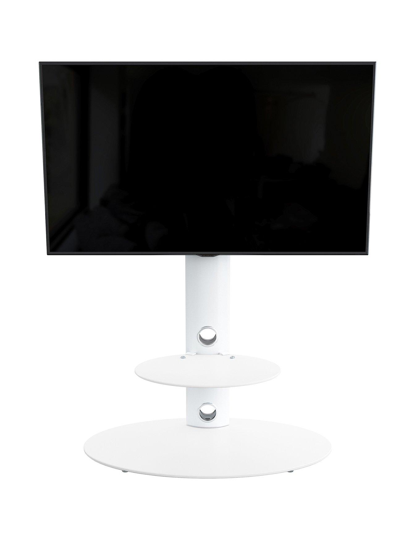 Image 2 of 5 of AVF Lugano Oval 800 TV Stand -&nbsp;White&nbsp;- fits up to 65 inch