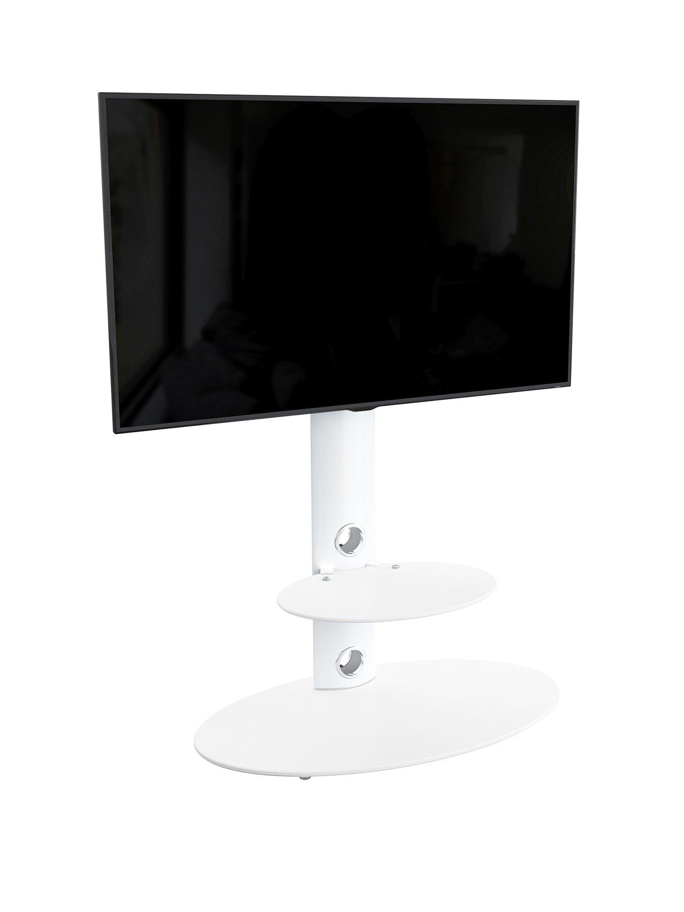 Image 3 of 5 of AVF Lugano Oval 800 TV Stand -&nbsp;White&nbsp;- fits up to 65 inch