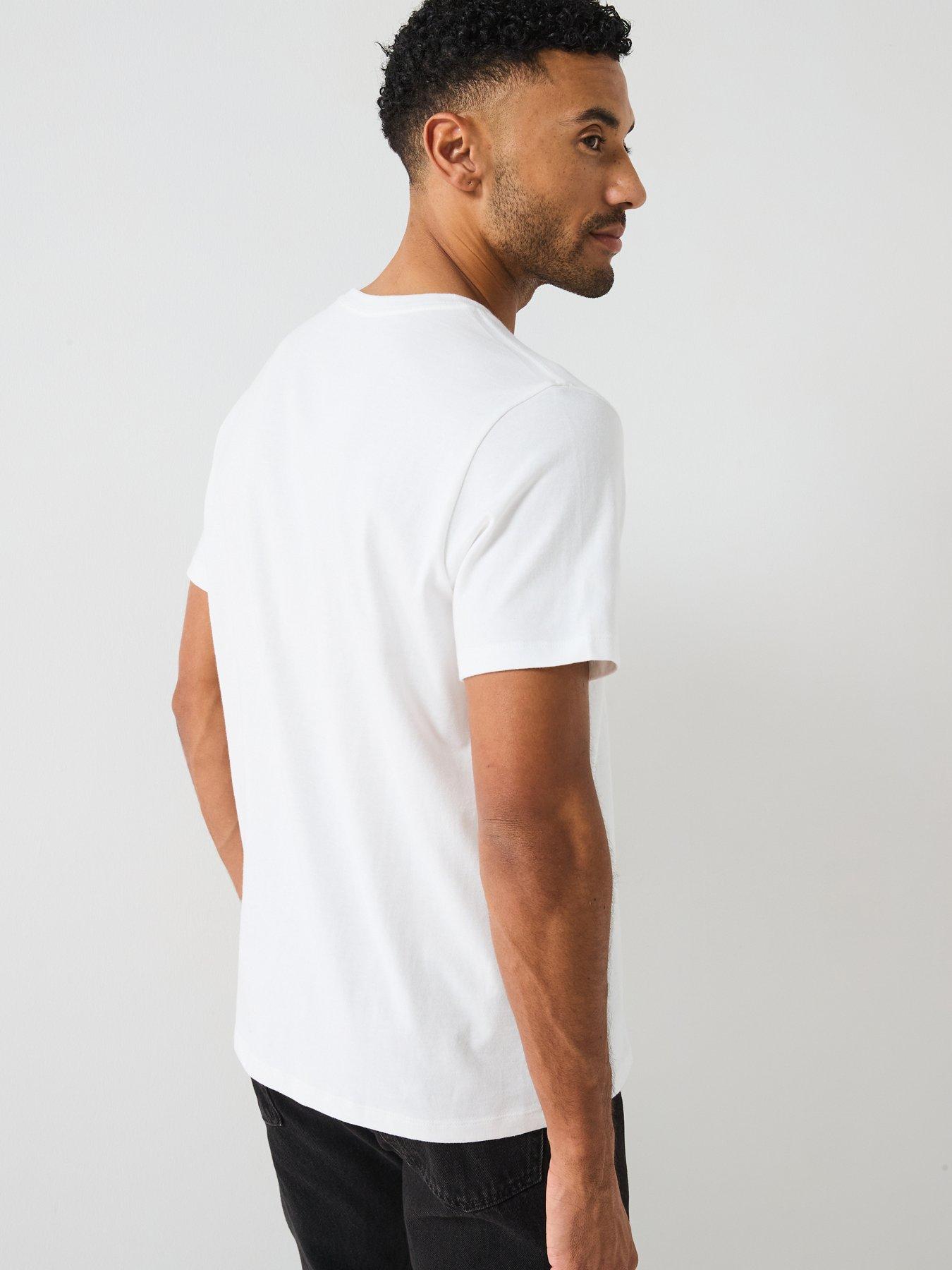 Image 2 of 4 of Levi's Mens Regular Fit Original Logo Crew Neck T-Shirt - White