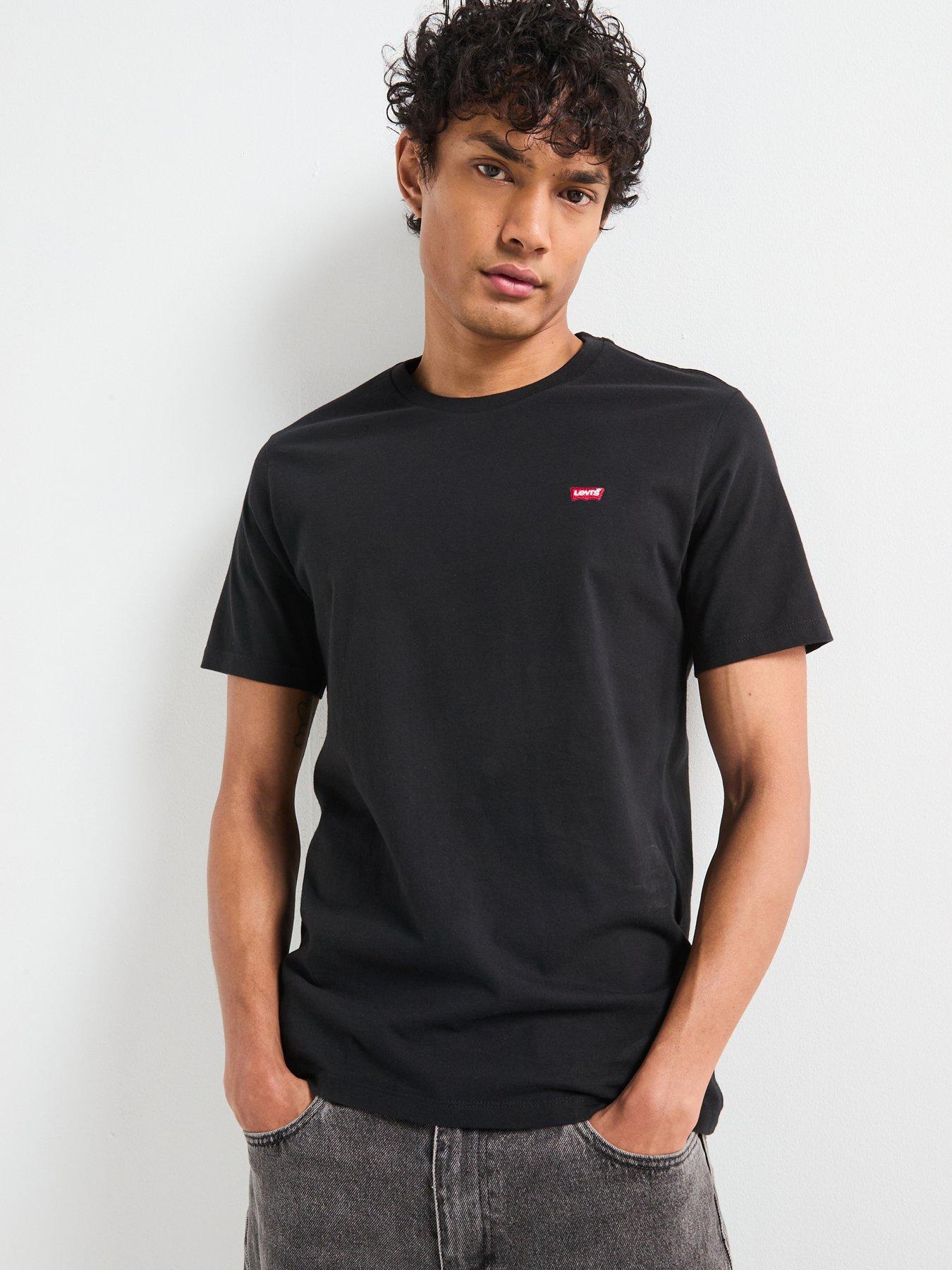 Image 1 of 6 of Levi's Mens Regular Fit Housemark Logo T-Shirt - Black