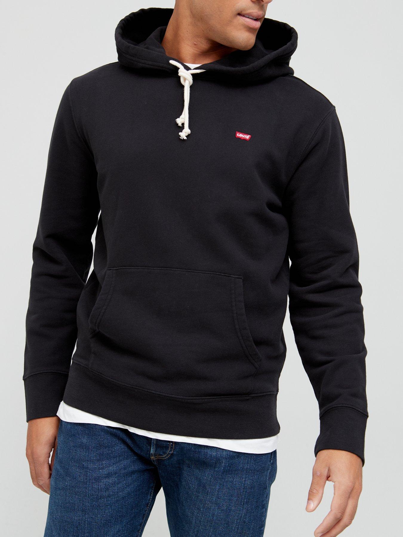 Image 1 of 4 of Levi's Embroidered Logo Overhead Hoodie - Black