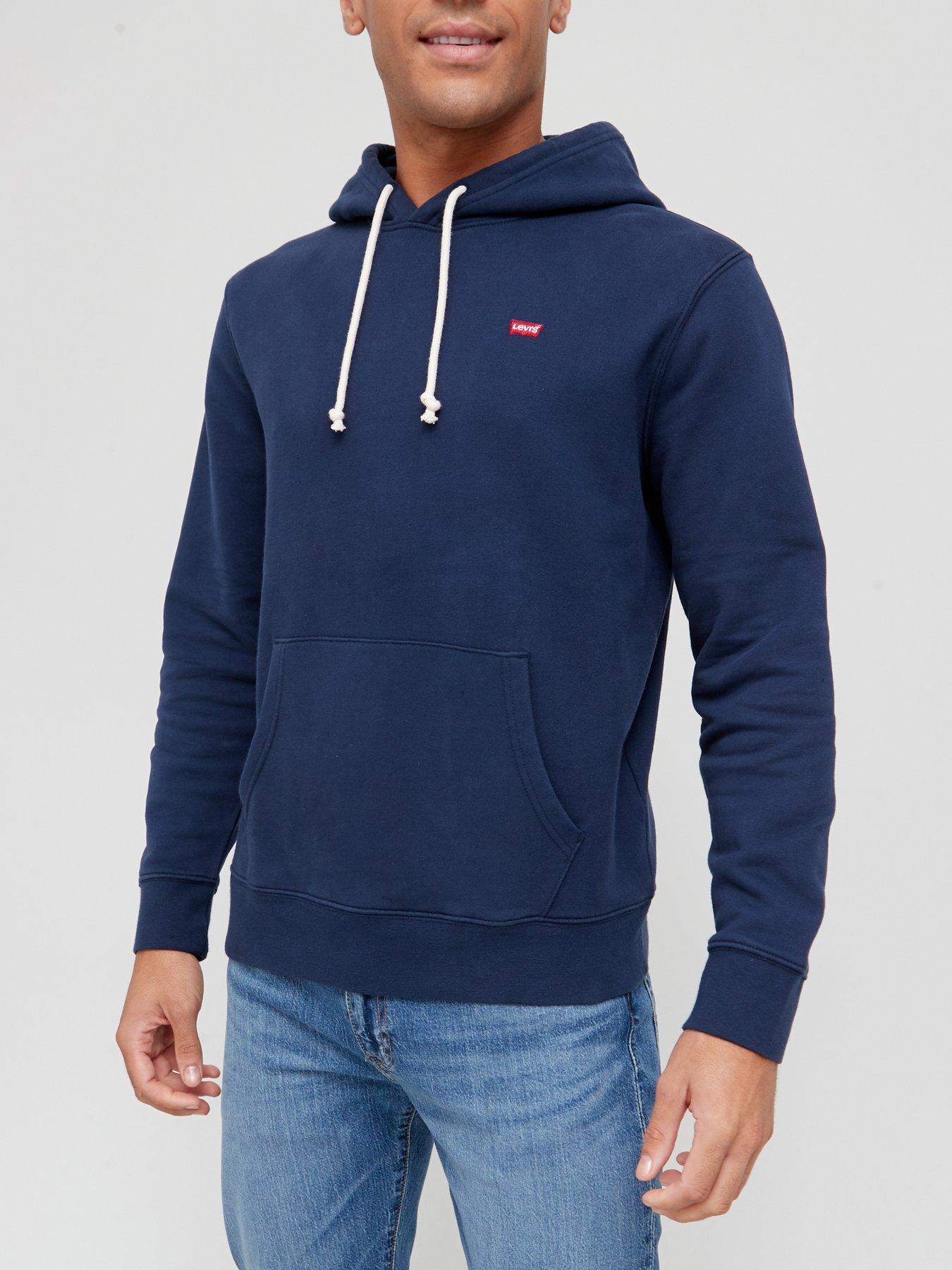 undefined Embroidered Logo Overhead Hoodie - Navy