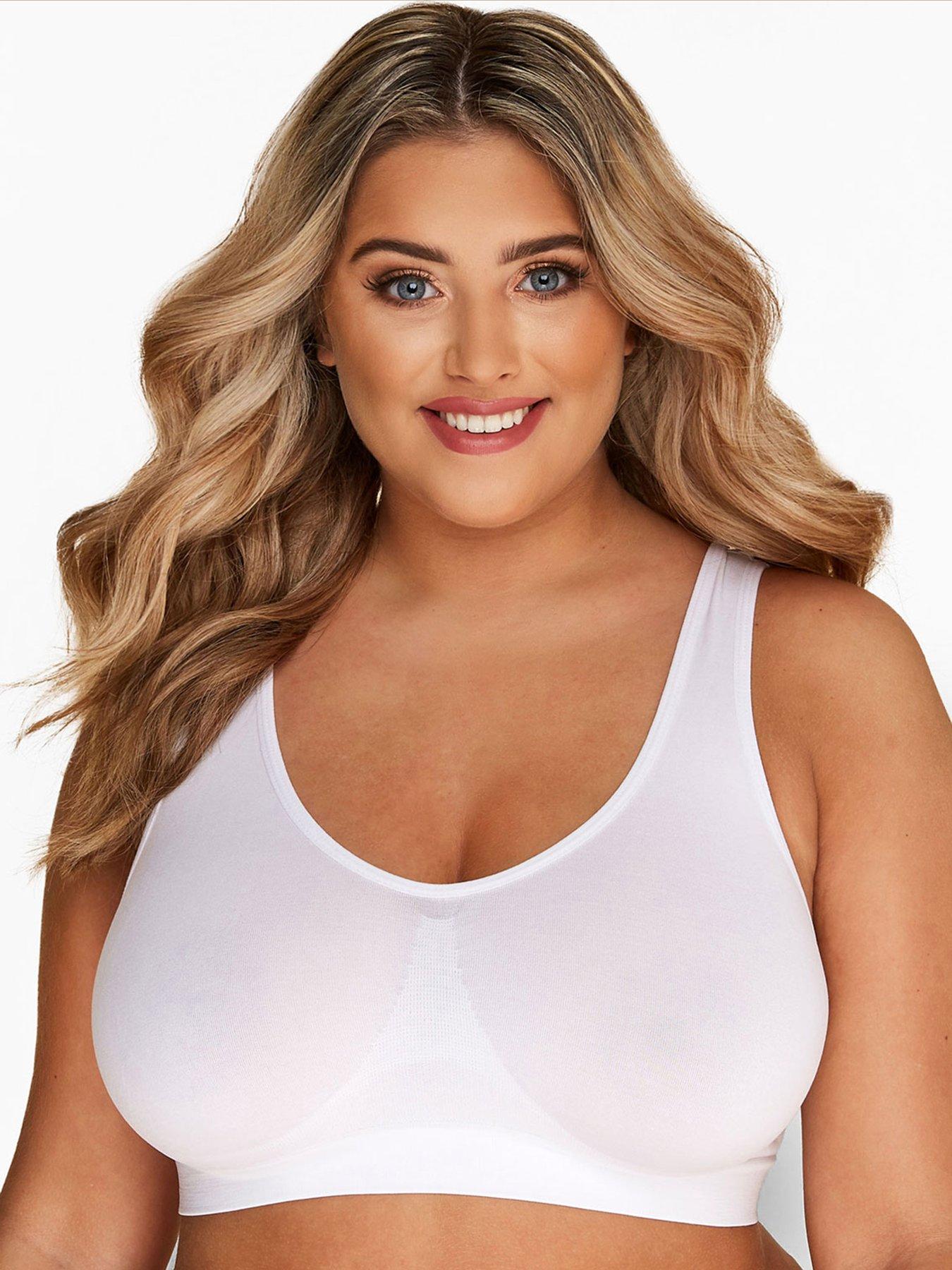 Image of Yours Yours Seamless Unpadded Bra - White