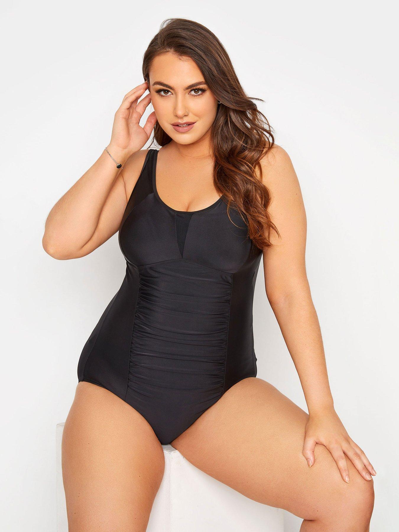 undefined Yours Active Mesh Insert Suit - Black