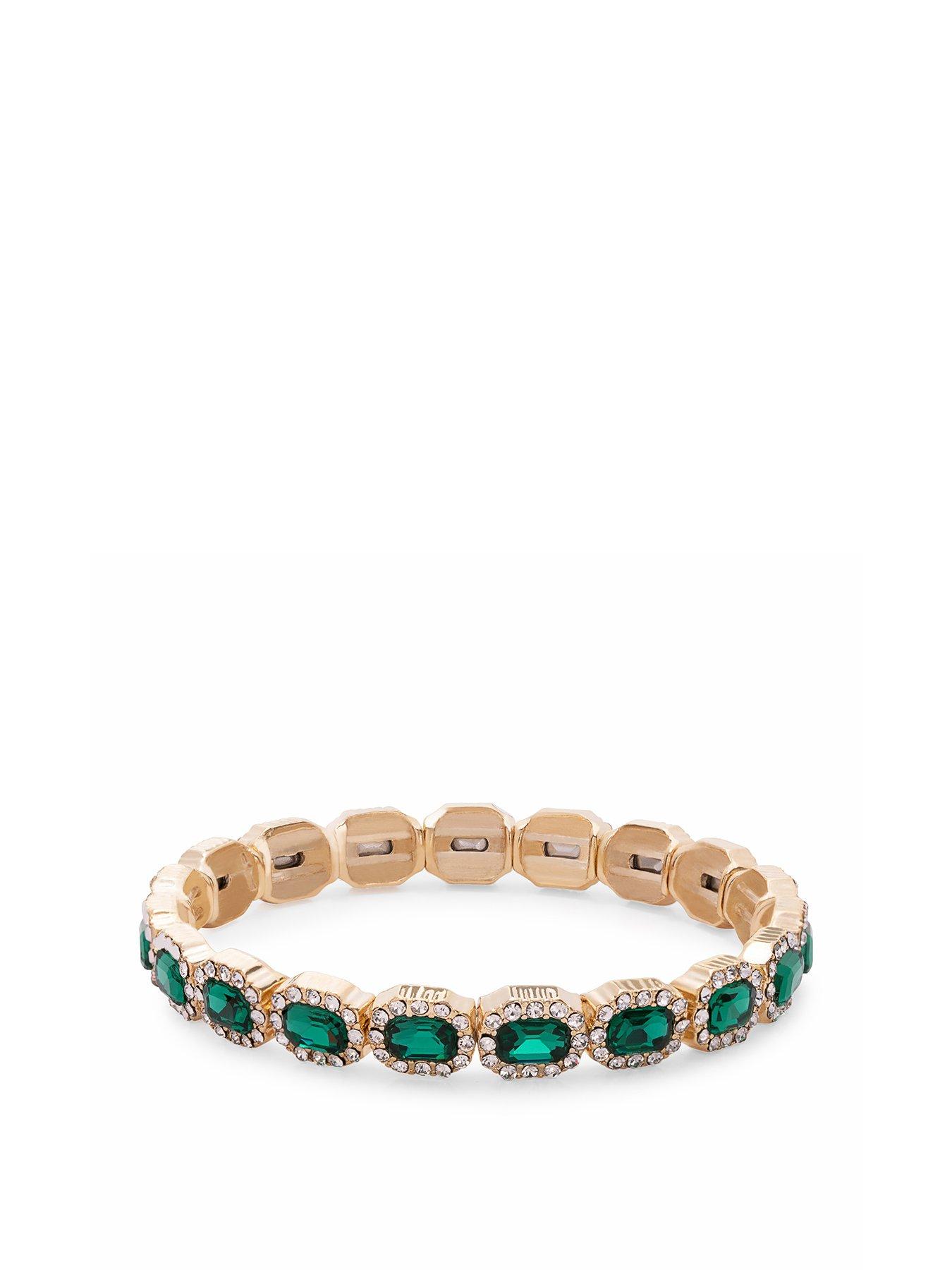 jon-richard-jon-richard-gold-crystal-and-emerald-rectangle-stretch-bracelet