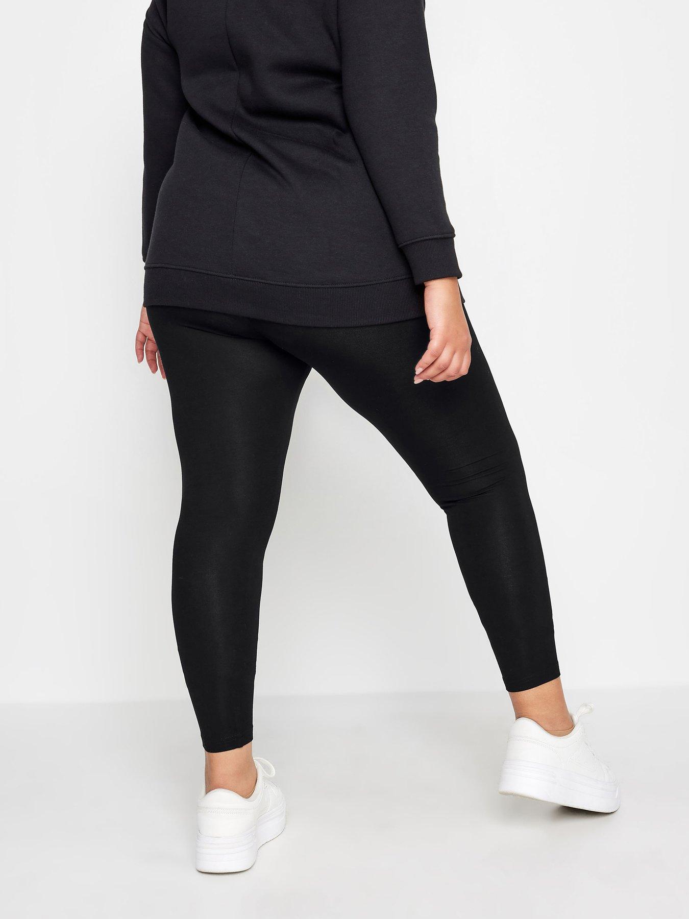 Image 2 of 4 of Yours Yours Viscose Elastane 2 Pack&nbsp;Legging - Black