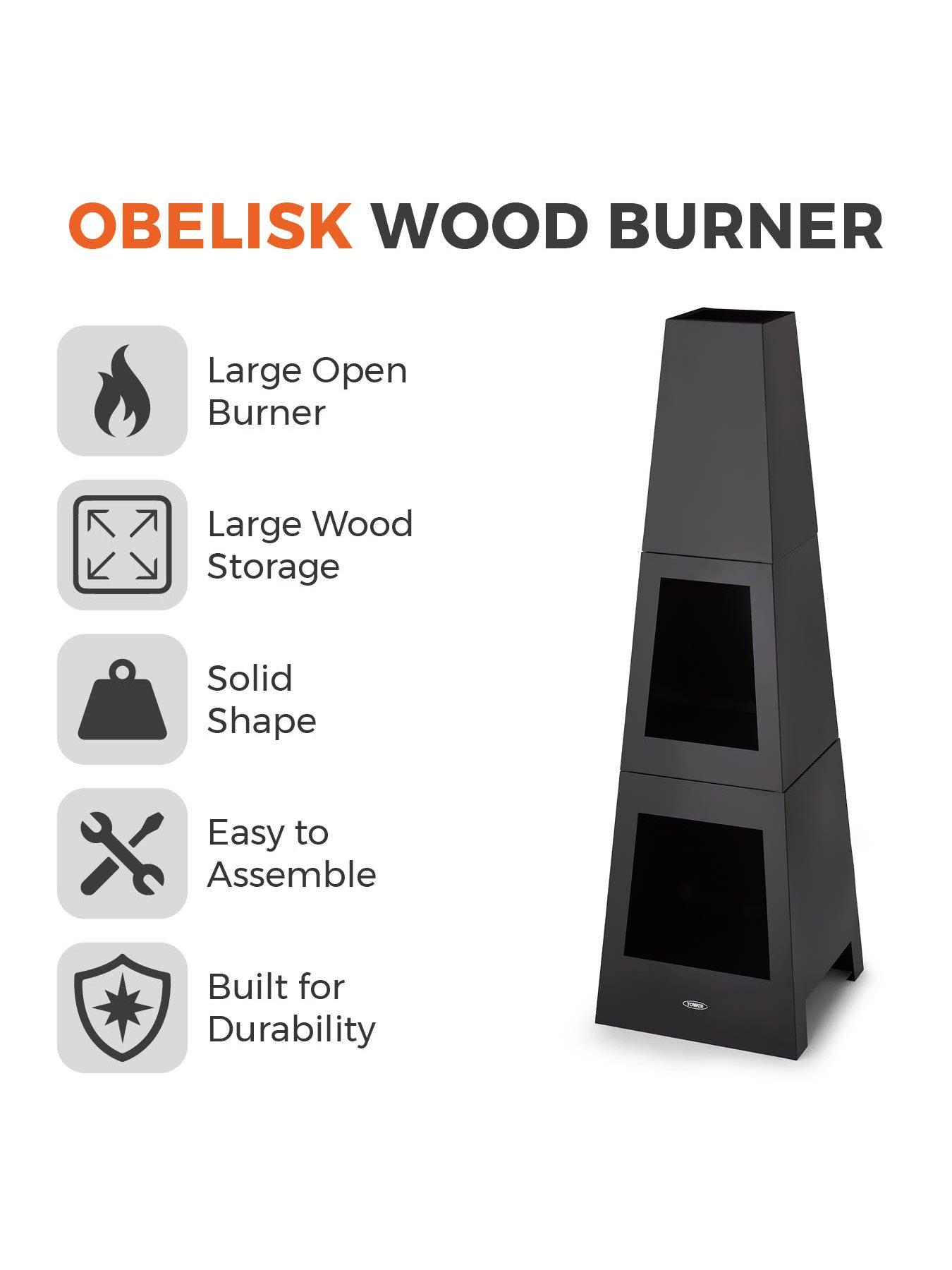 tower-t978509-obelisk-wood-burner-with-wood-storage-block--nbspblackstillFront