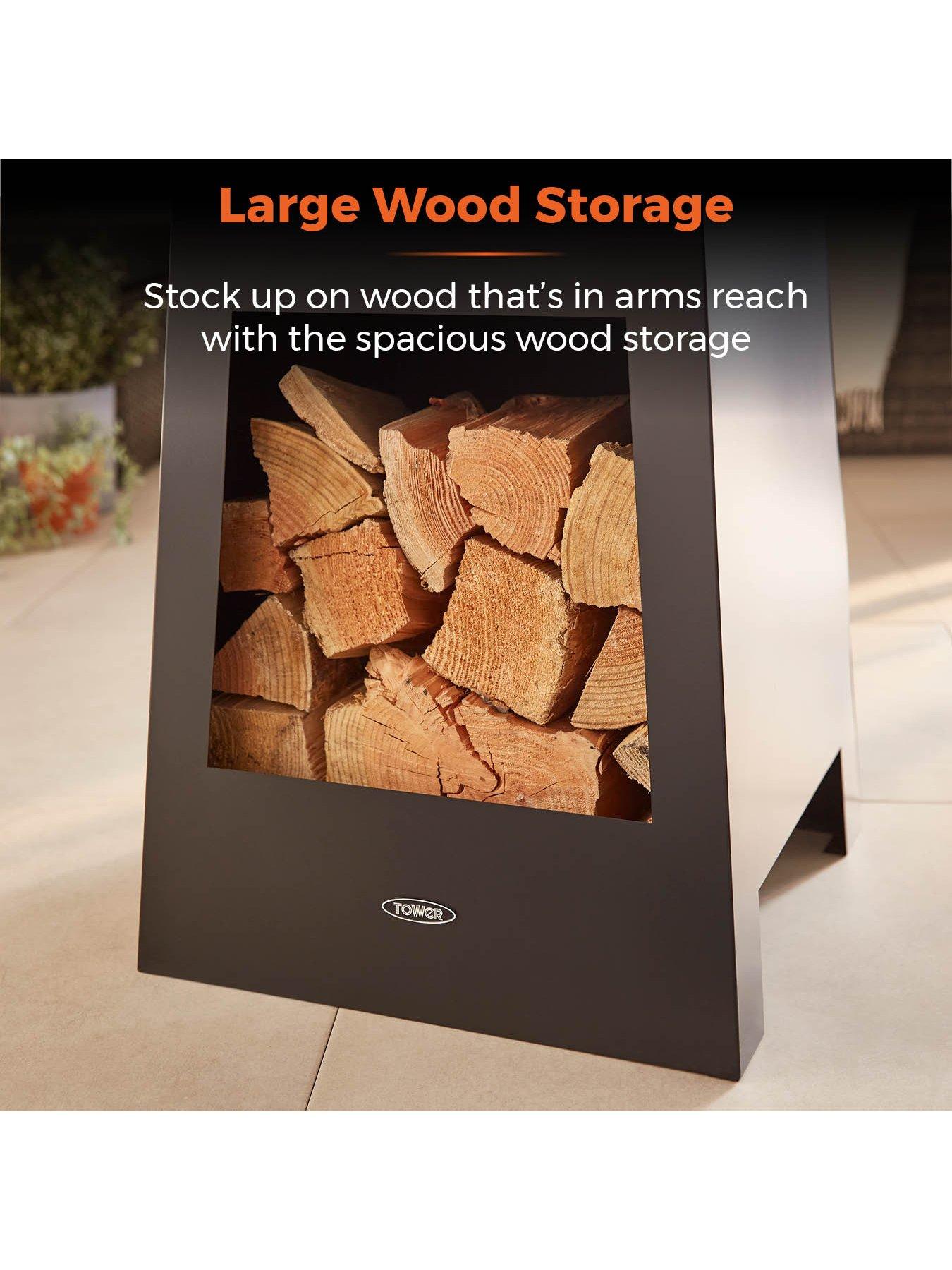 tower-t978509-obelisk-wood-burner-with-wood-storage-block--nbspblackdetail