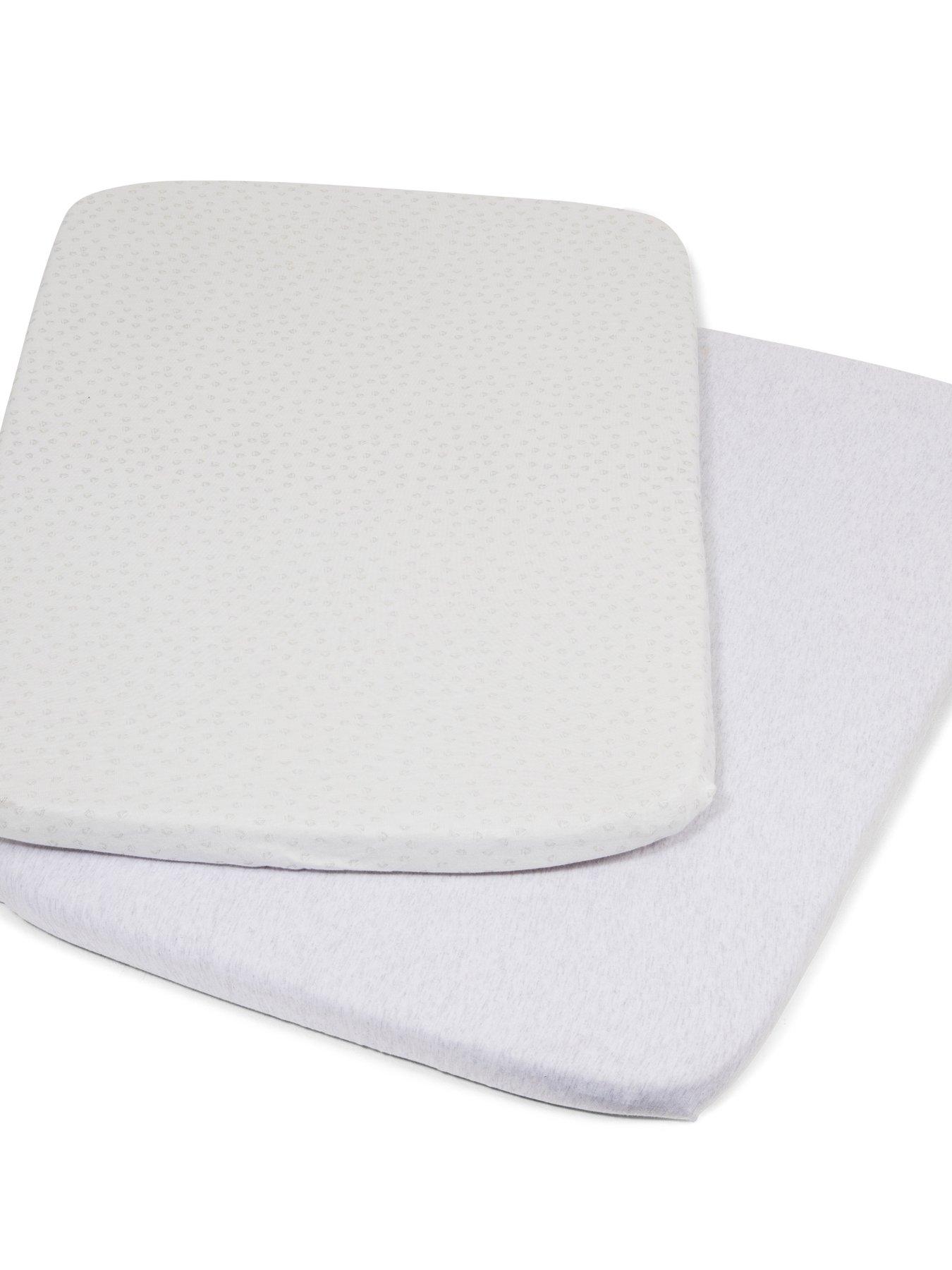Image 1 of 4 of Tutti Bambini CoZee Fitted Sheets (2 Pack) - Grey / Cloud