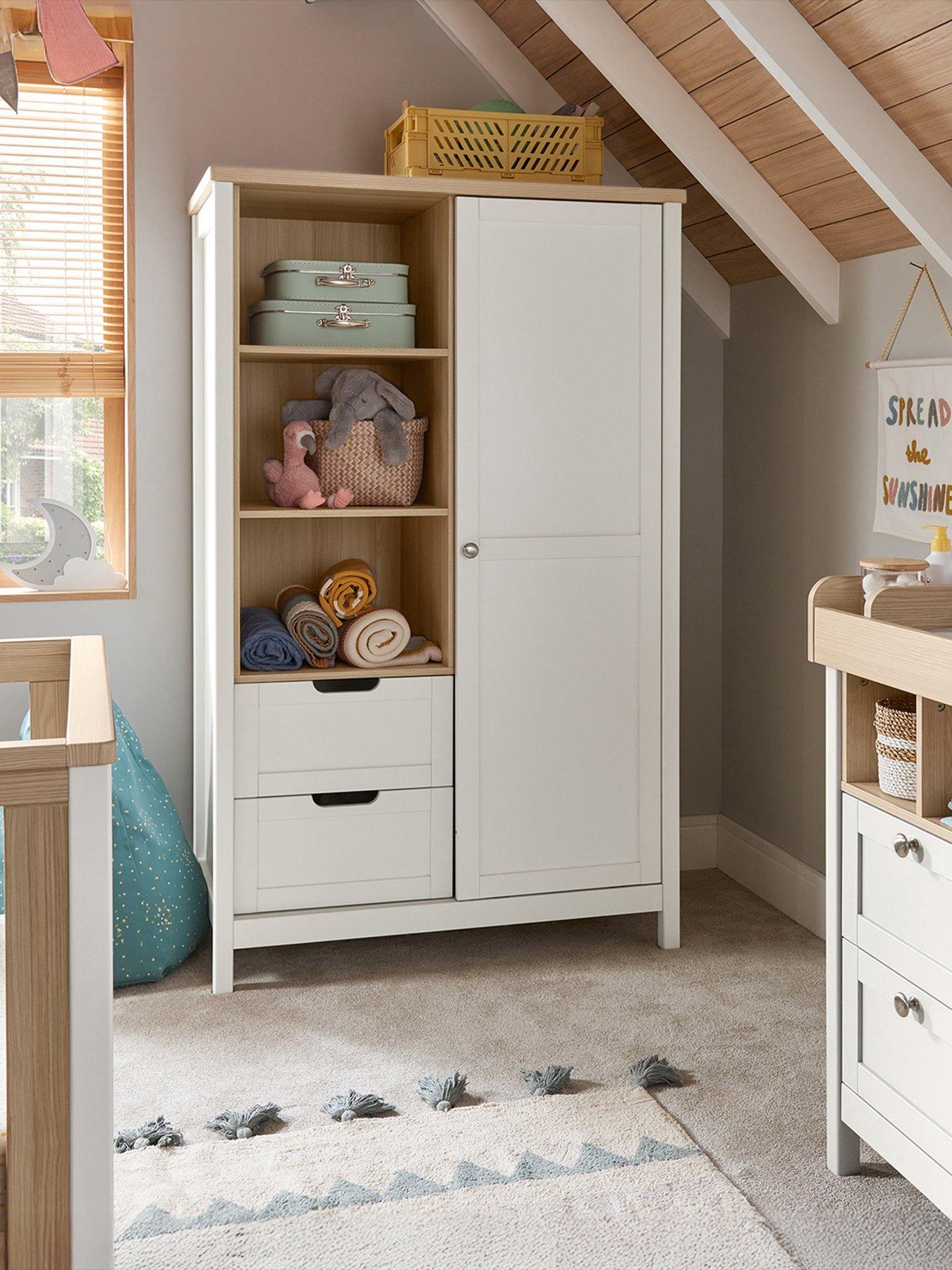 Mamas & Papas Harwell Wardrobe in White/Natural