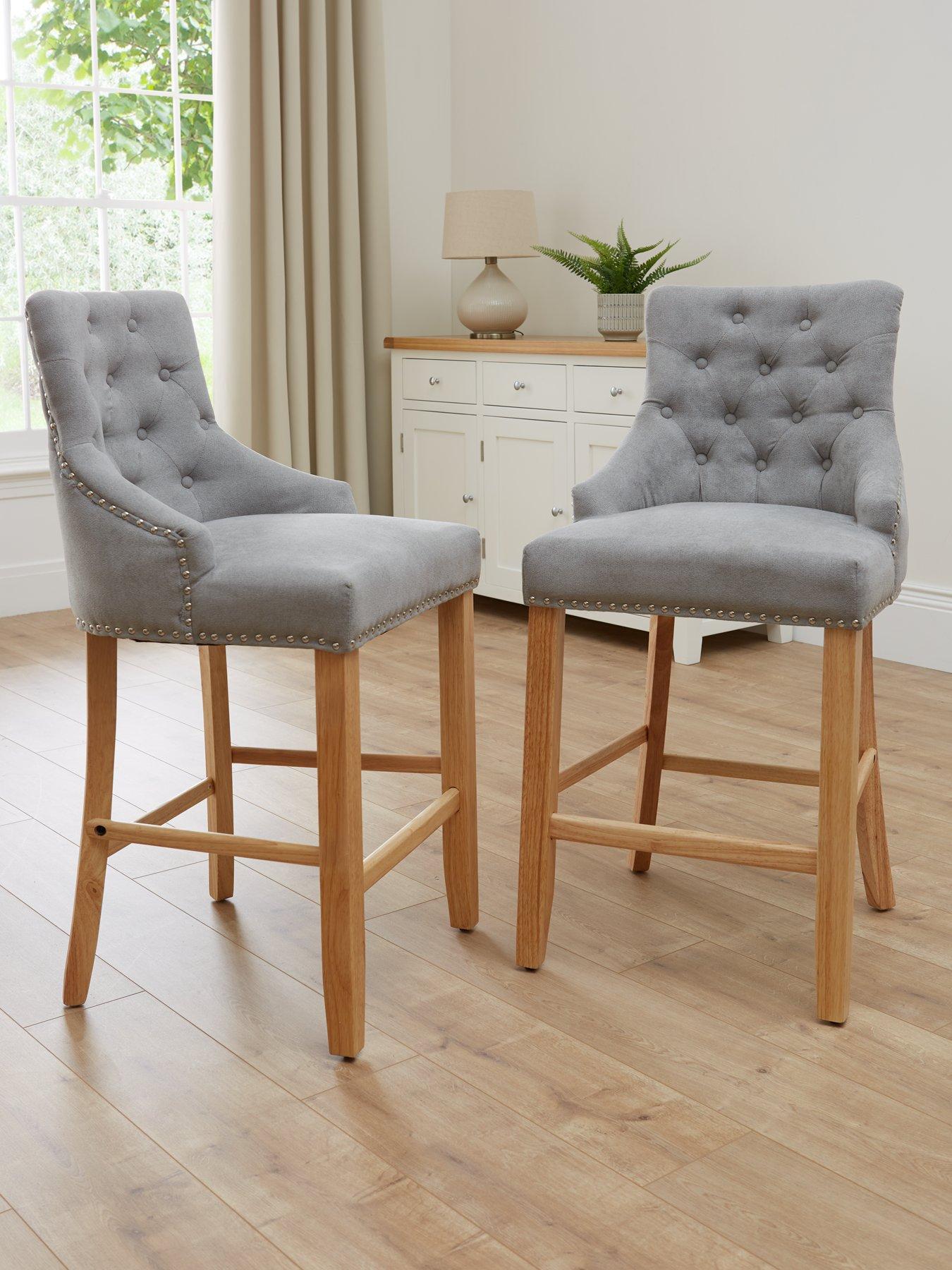 very-home-warwick-pair-of-velvet-bar-stools-greyoaknbsp--fscreg-certified