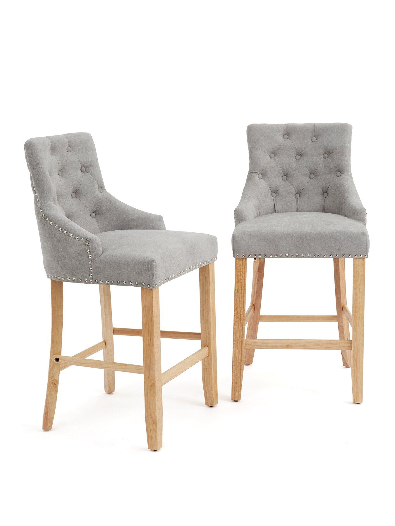 very-home-warwick-pair-of-velvet-bar-stools-greyoaknbsp--fscreg-certifiedstillFront