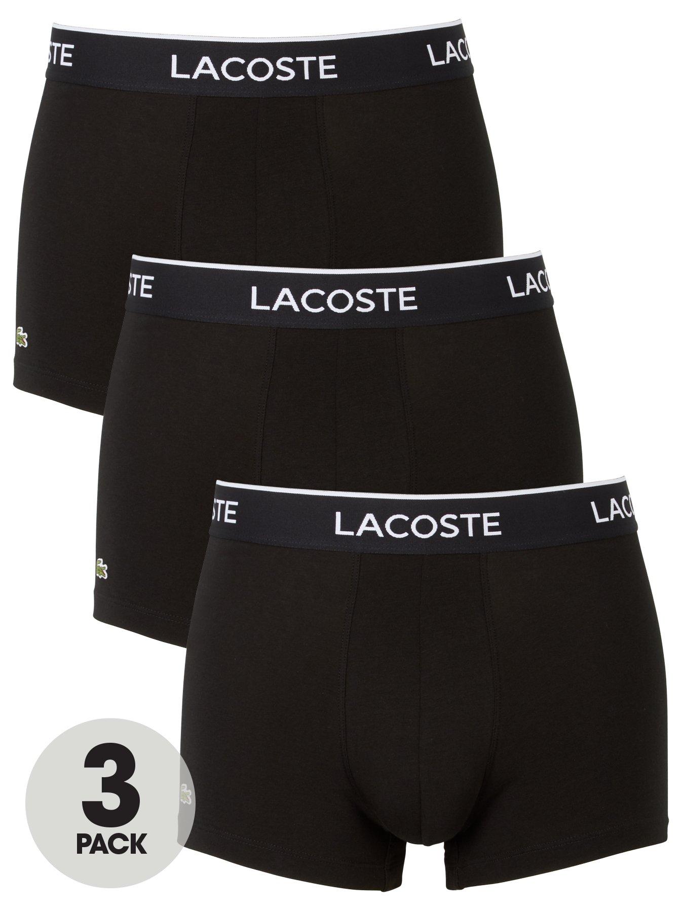 lacoste-3-pack-essentials-trunks-black