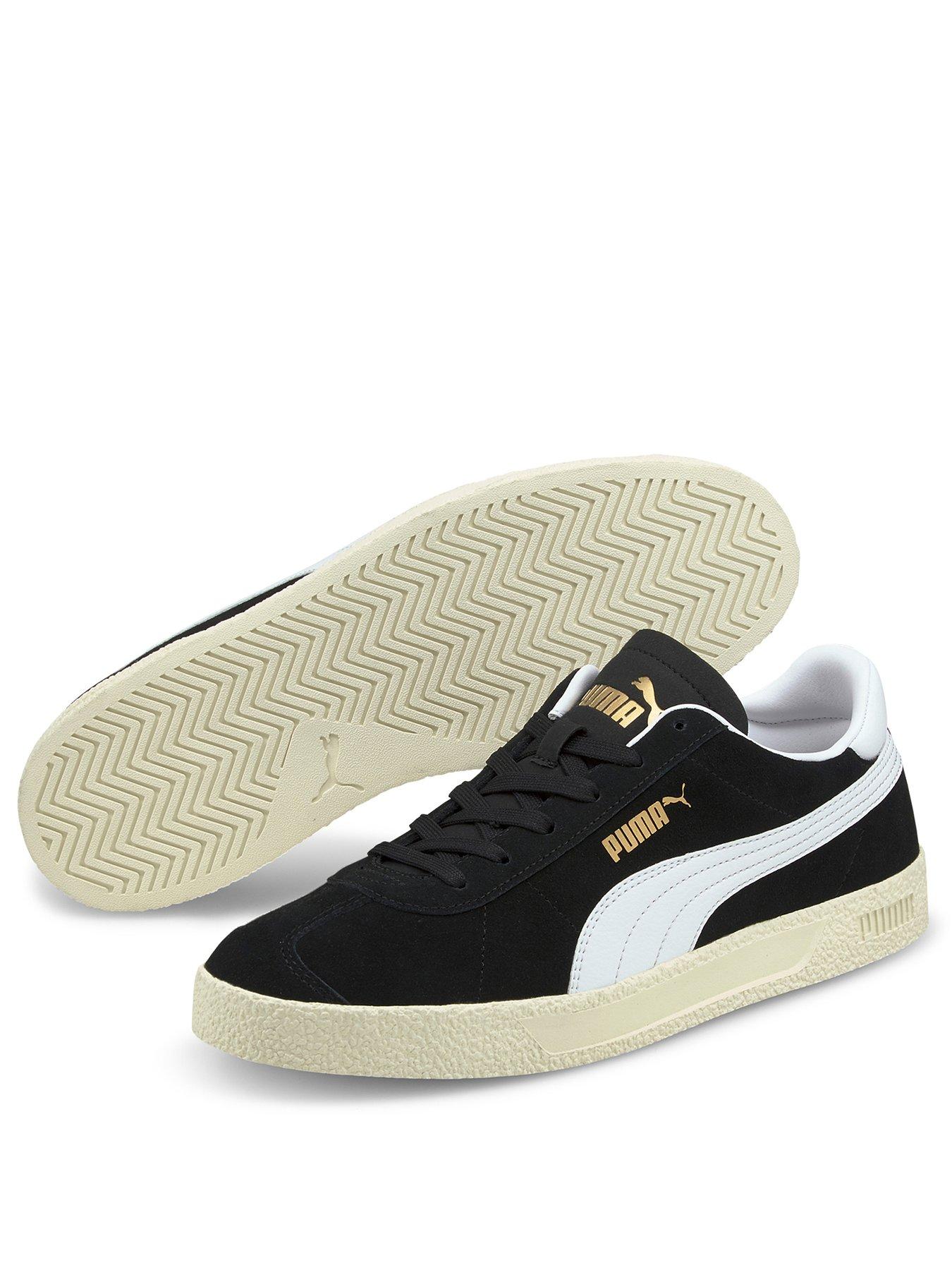 Puma black and white hot sale trainers