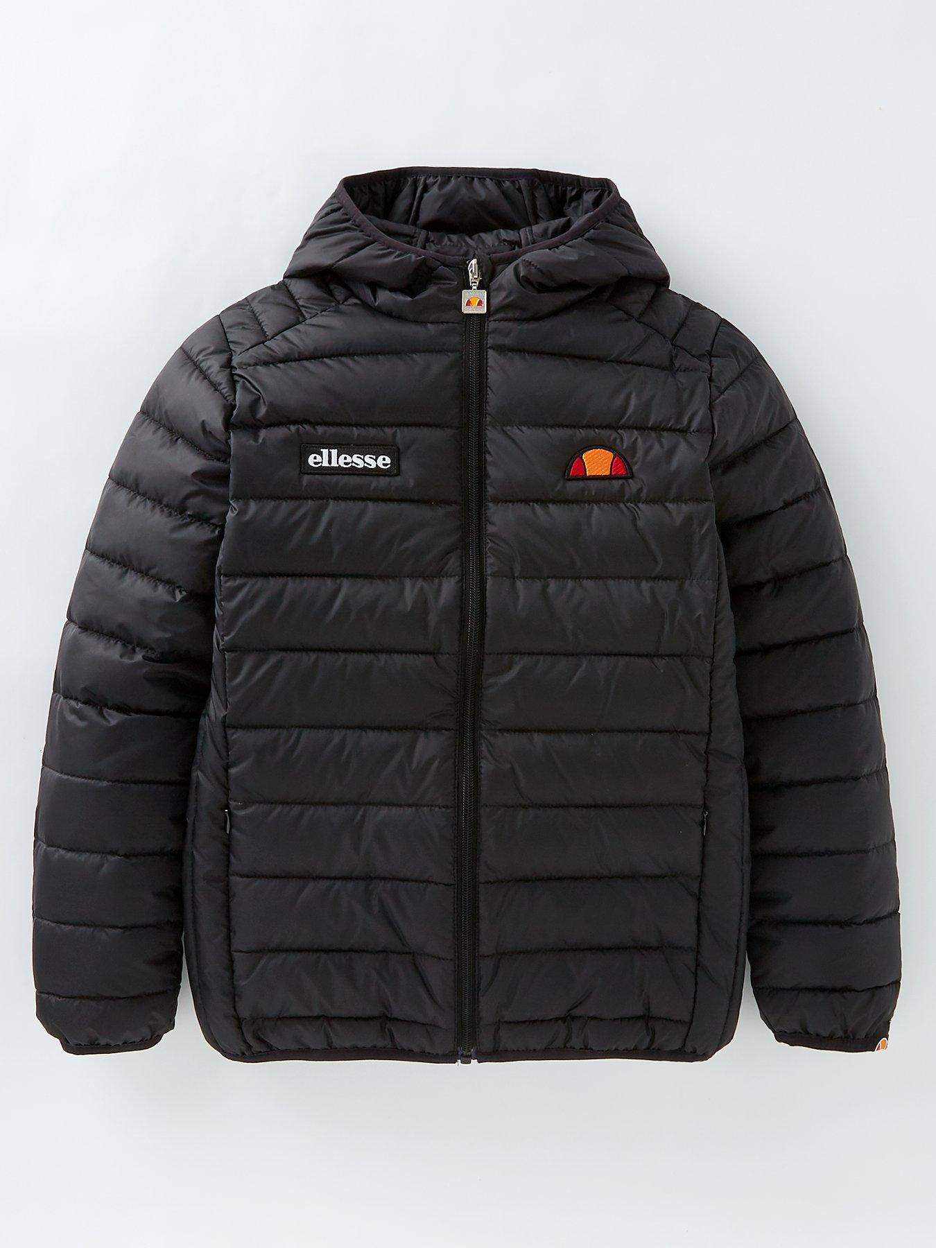 ELLESSE HOODED 3/4 ZIP FLIP WINDBREAKER BLACK