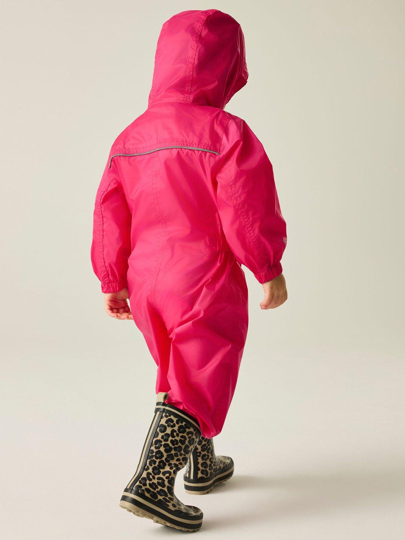 Image 2 of 6 of Regatta Kids Puddle Iv Waterproof Oversuit - Pink