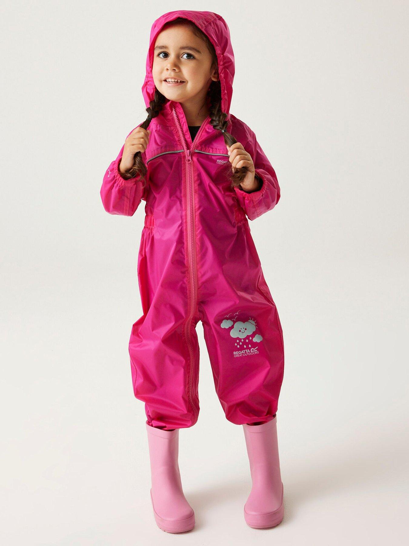 Regatta Kids Puddle Iv Waterproof Oversuit Pink Very Ireland