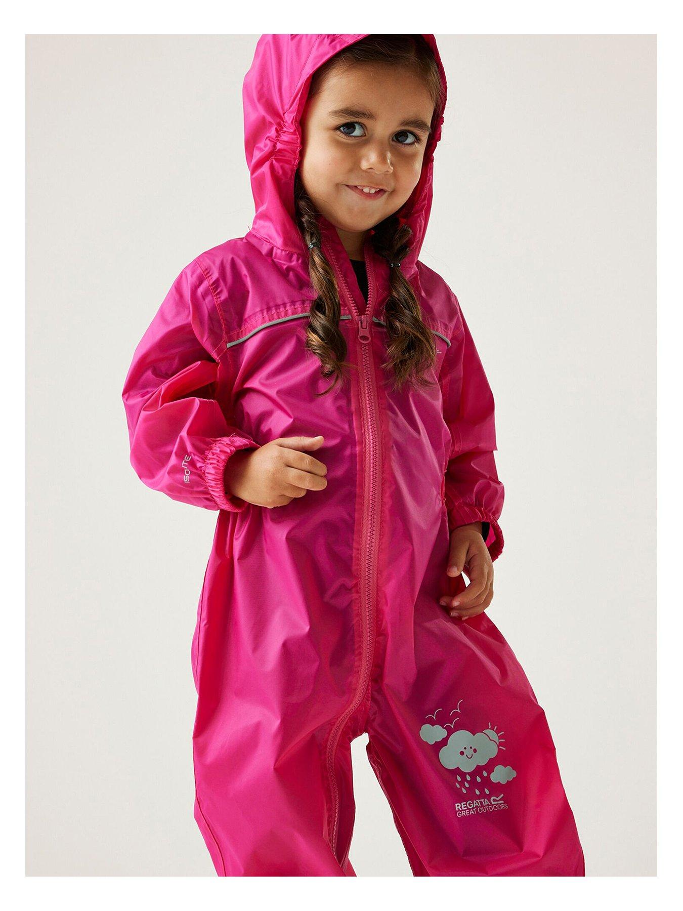 Regatta Kids Puddle Iv Waterproof Oversuit Pink Very Ireland