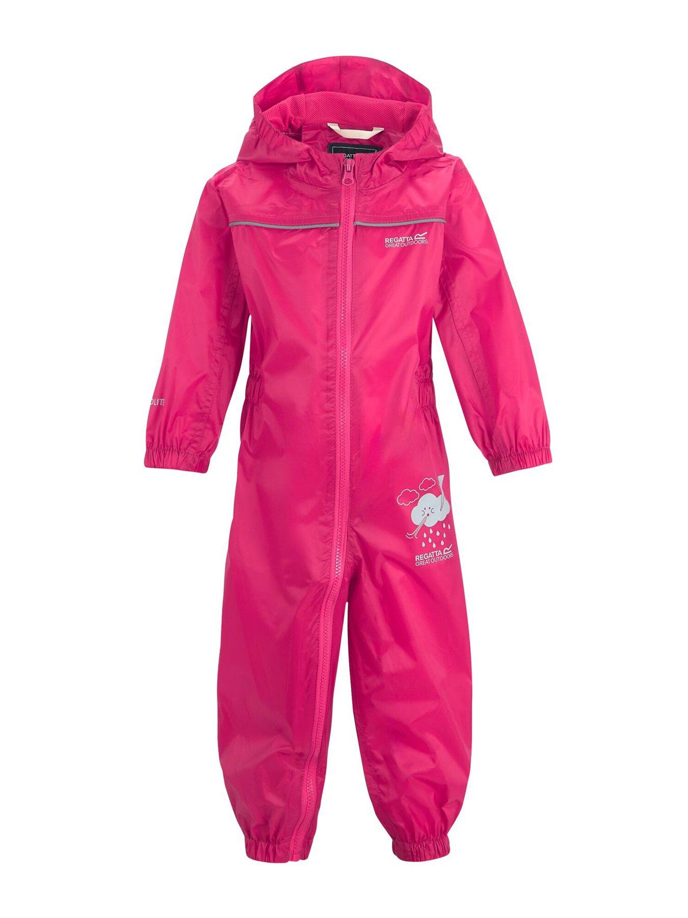 Image 5 of 6 of Regatta Kids Puddle Iv Waterproof Oversuit - Pink