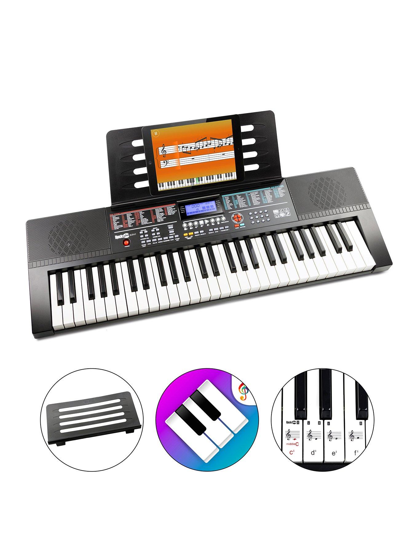 Image 1 of 6 of RockJam 54-key Portable Electronic Keyboard Piano with&nbsp;Simply Piano App Content