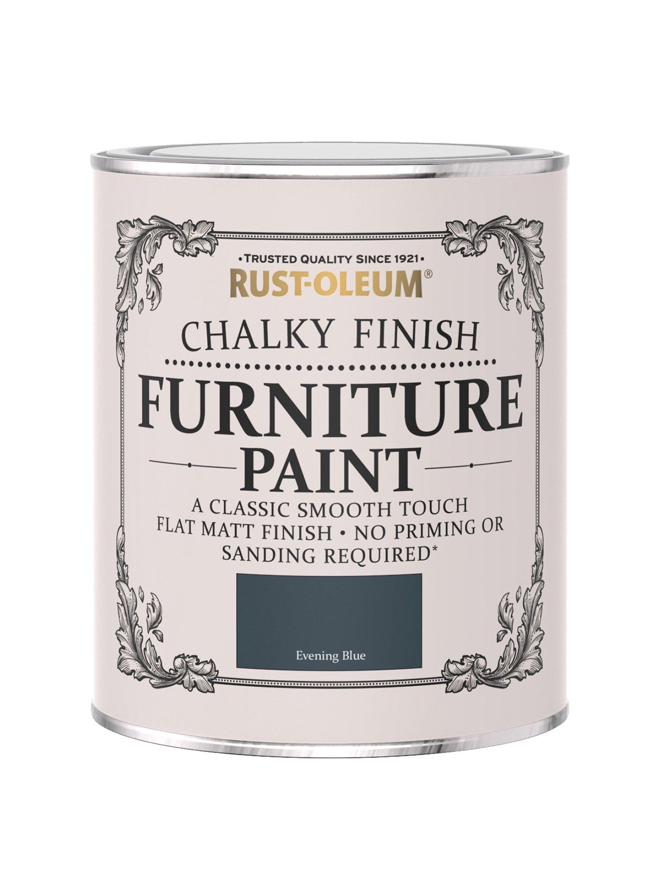 undefined Chalky Finish Furniture Paint in Evening Blue - 750ml tin