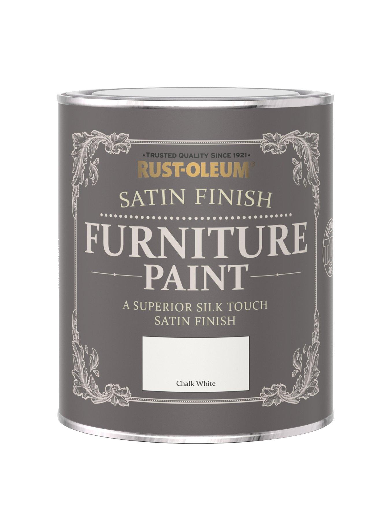 Image 1 of 3 of Rust-Oleum Satin Furniture Paint Chalk White 750ml