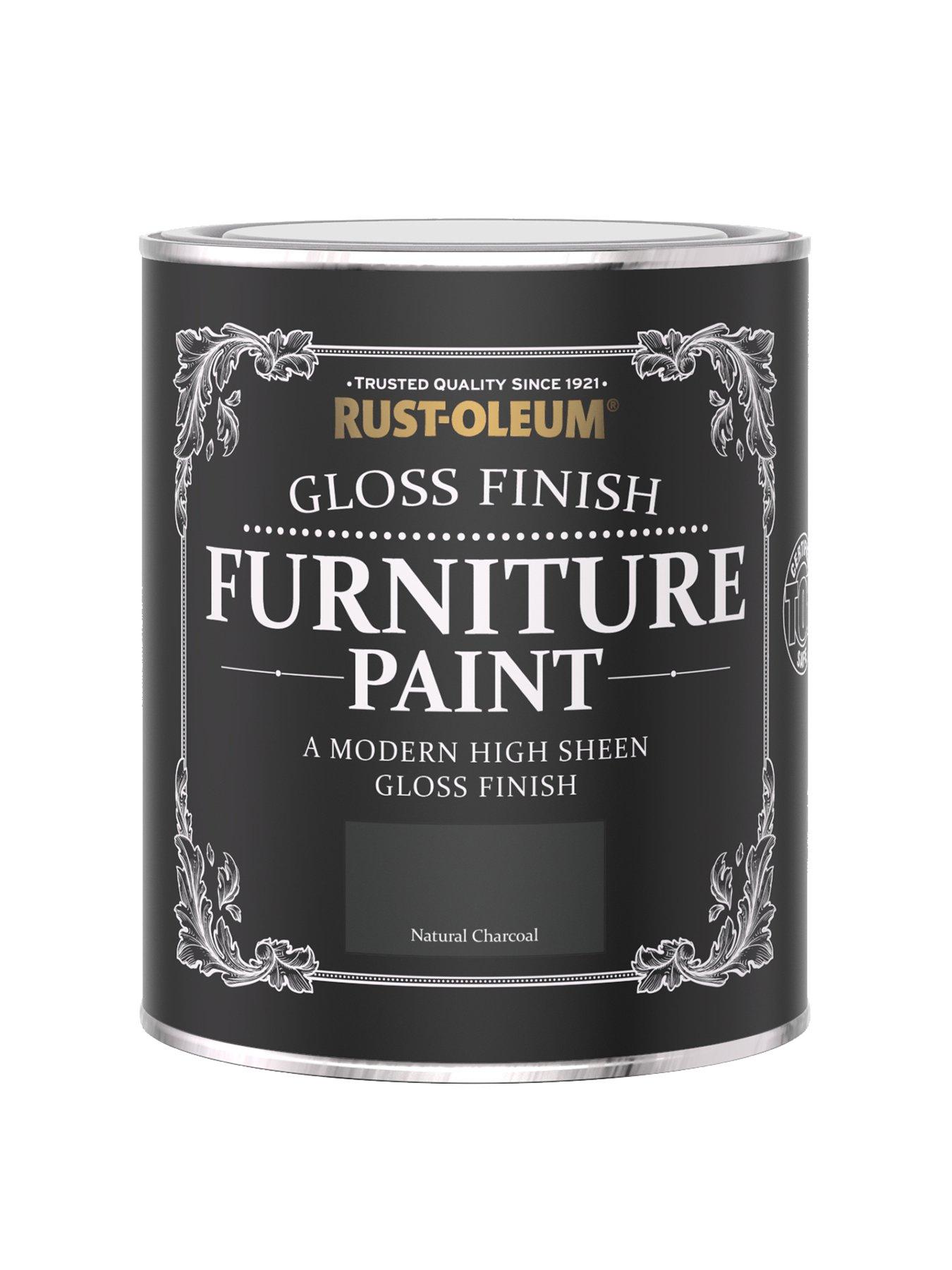 undefined Rust-oleum Gloss Furniture Paint Natural Charcoal 750ml