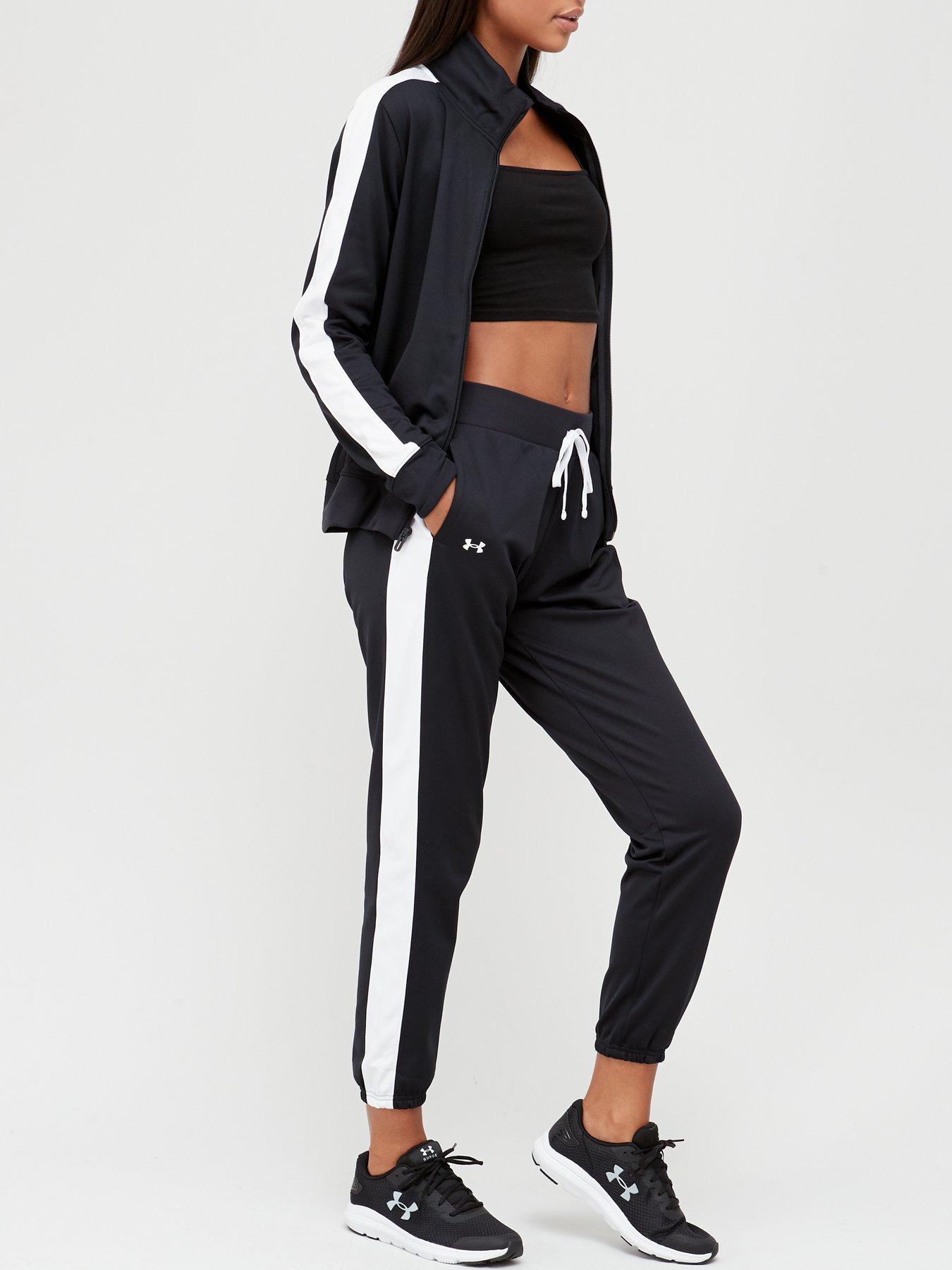 Women s Tricot Tracksuit Black White